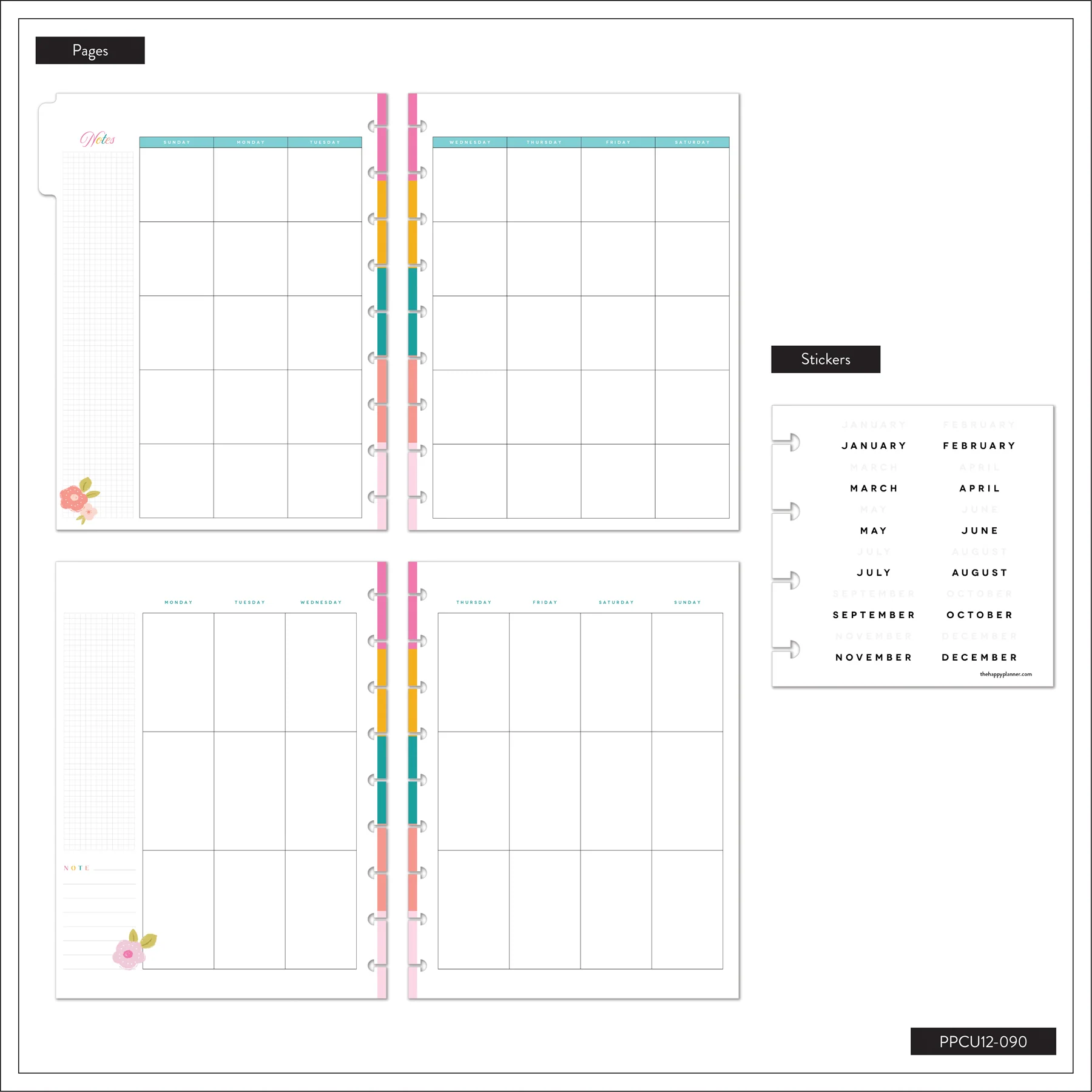 Undated OG Seasonal Squad Goals Customizable Planner - Classic Vertical Planner - 12 Months - Image 20