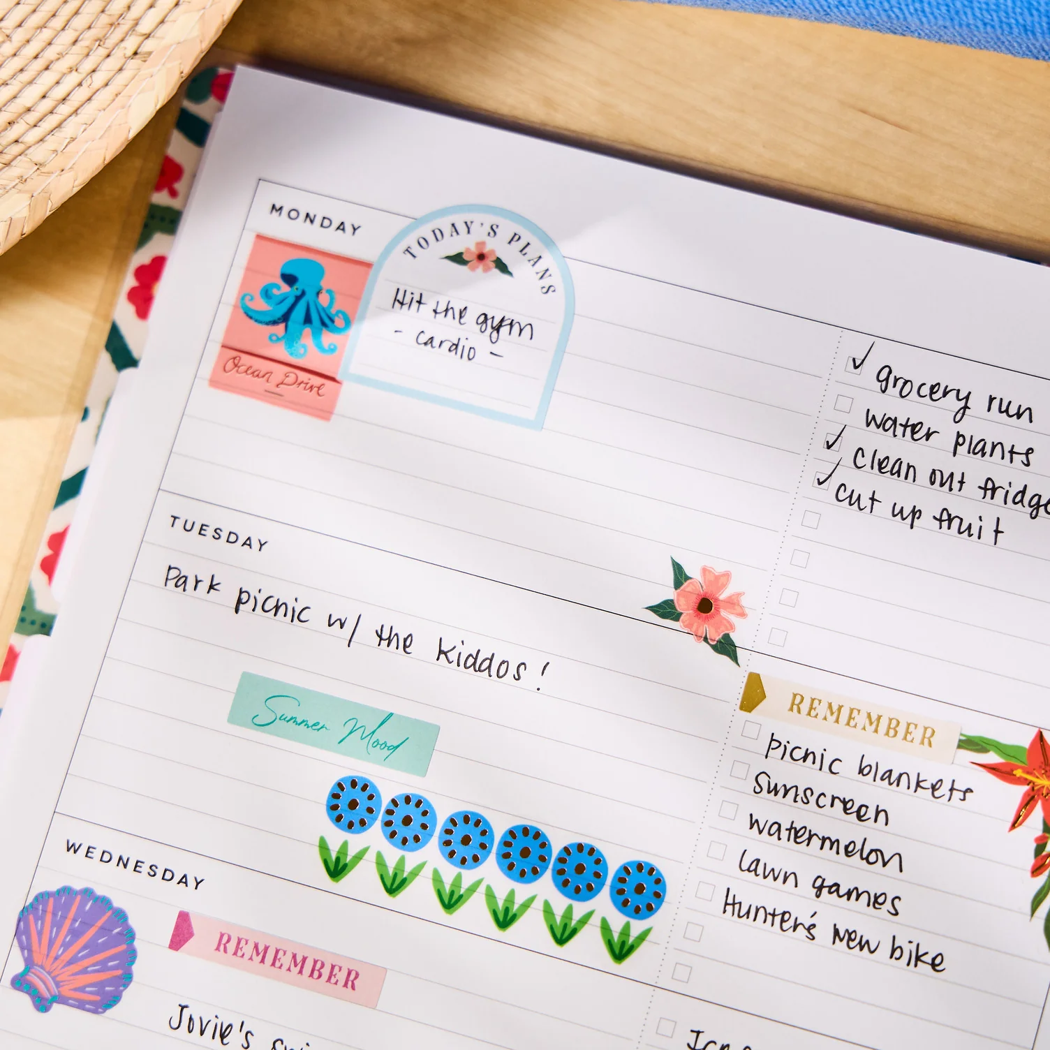 Undated Palm Beach Customizable Planner - Big Horizontal Layout - 12 Months - Image 9