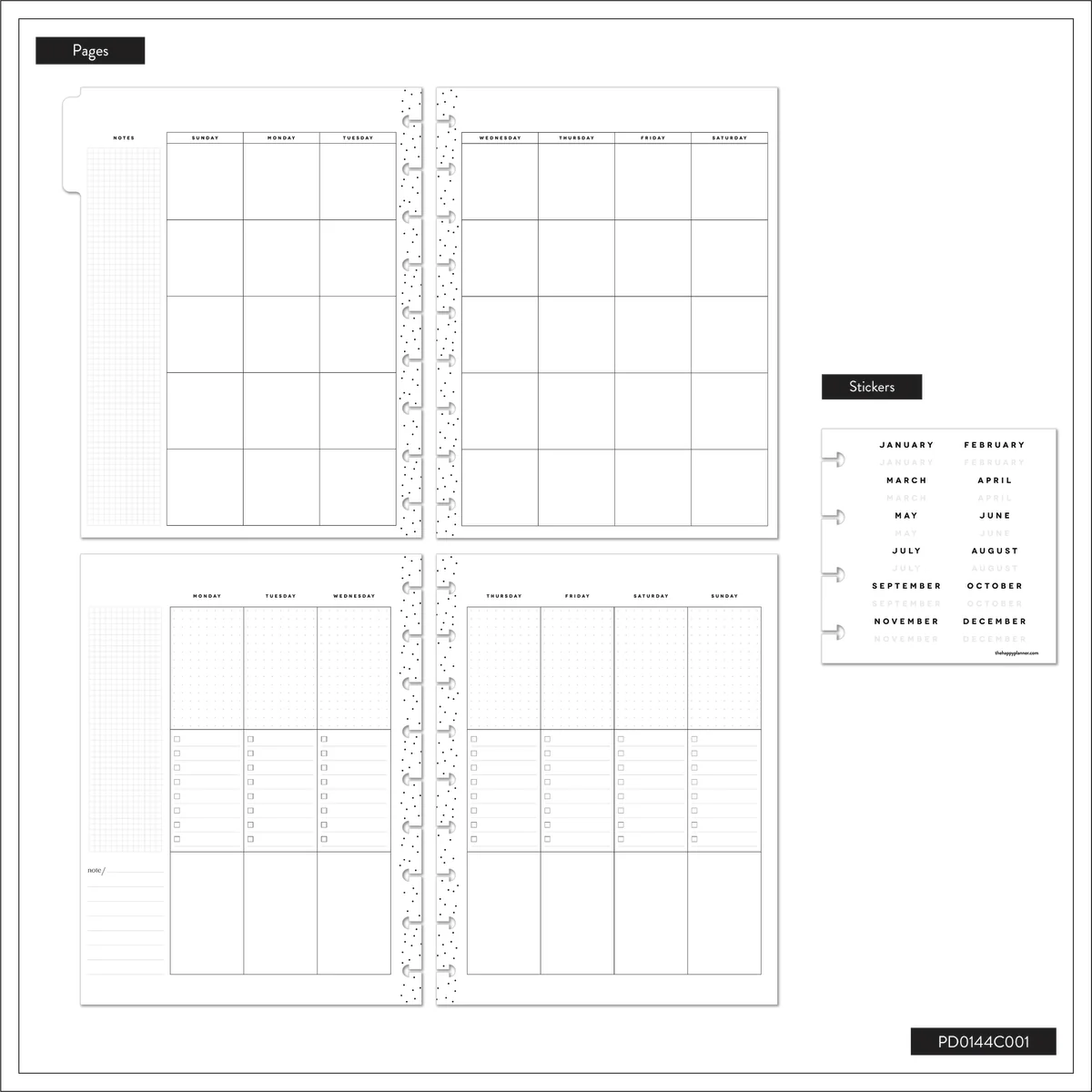 Undated Palm Beach Customizable Planner - Classic Checklist Layout - 12 Months - Image 18
