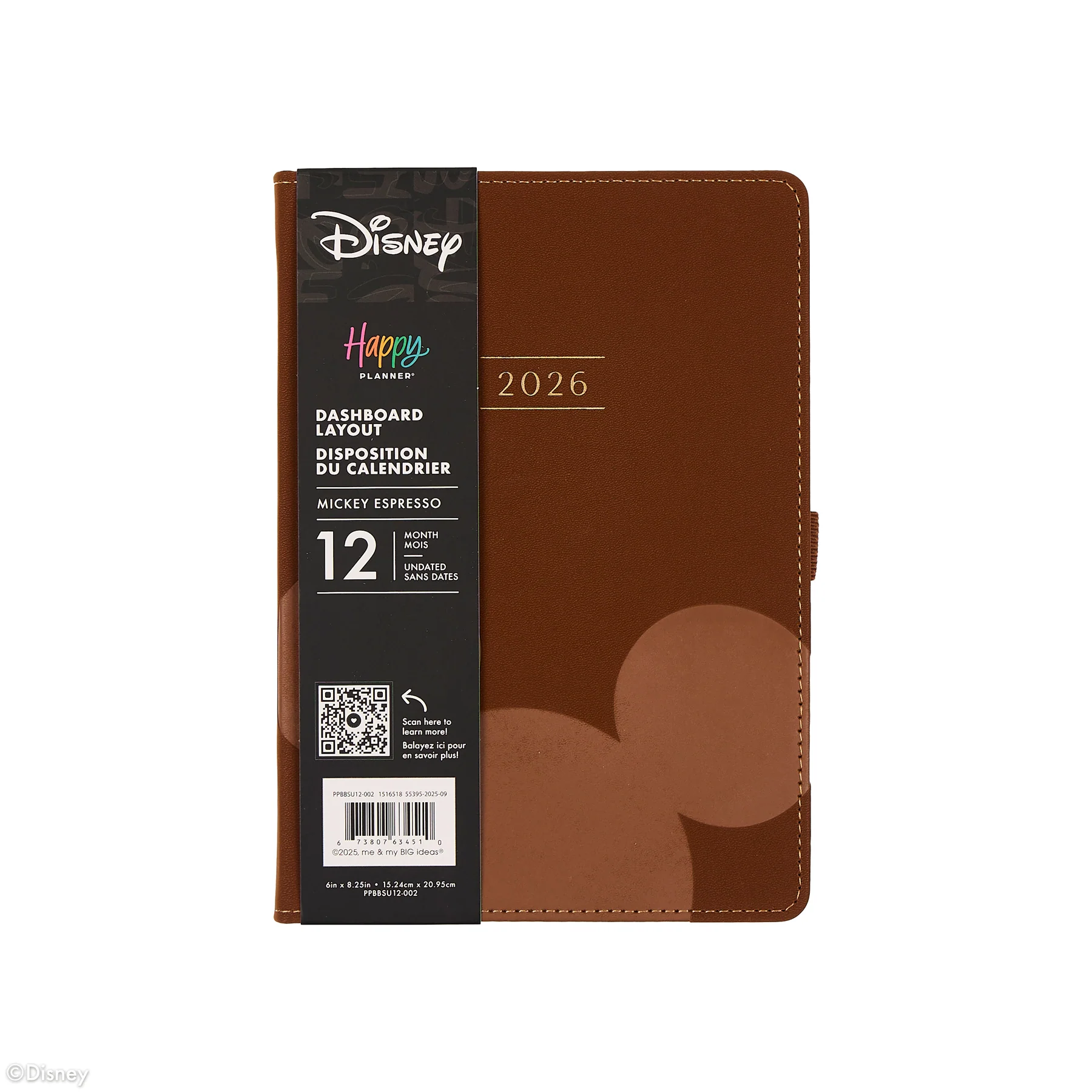 Undated Premium Espresso Disney Mickey Mouse Book Bound Planner - Small Dashboard Layout - 12 Months - Image 13
