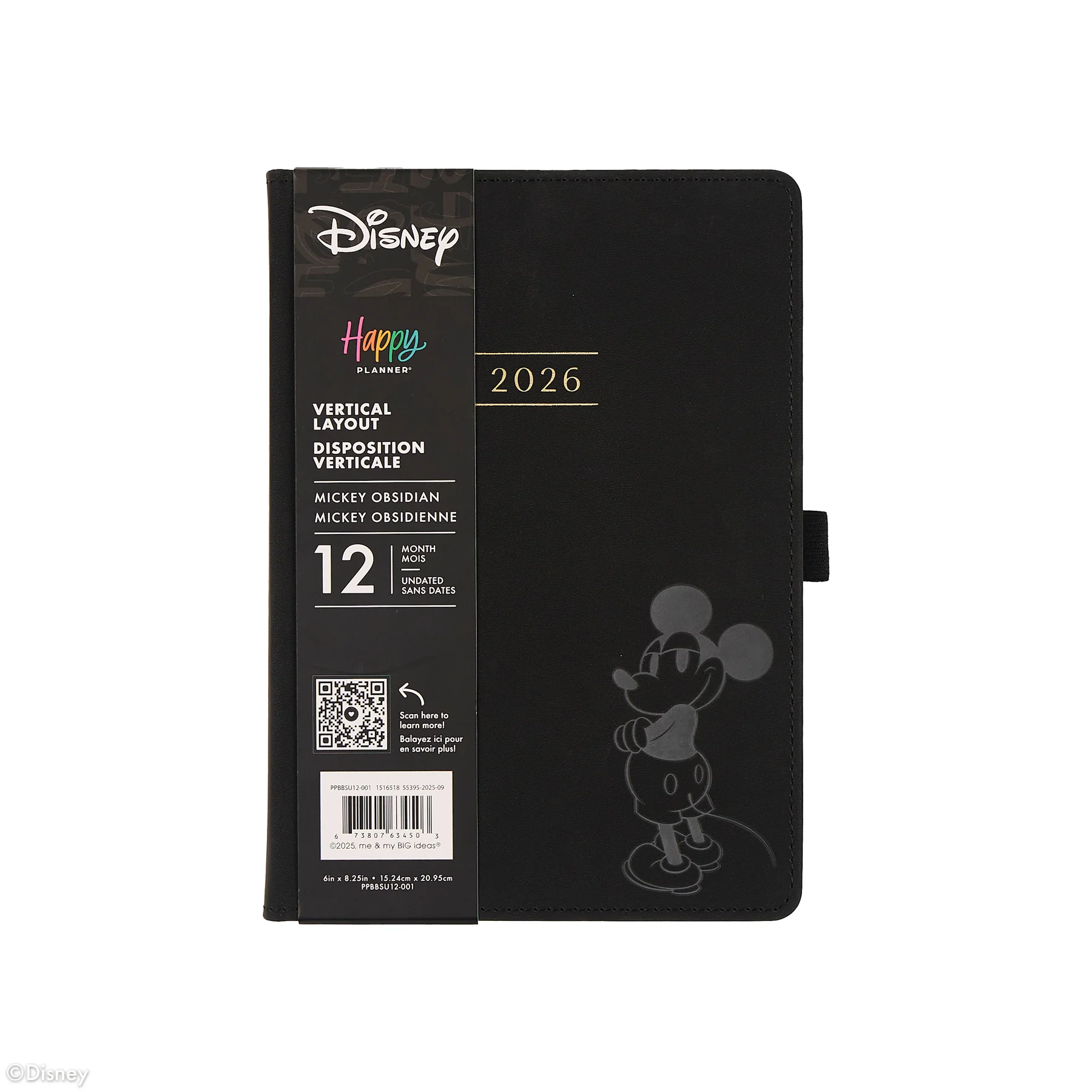 Undated Premium Obsidian Disney Mickey Mouse Book Bound Planner - Small Vertical Layout - 12 Months - Image 16