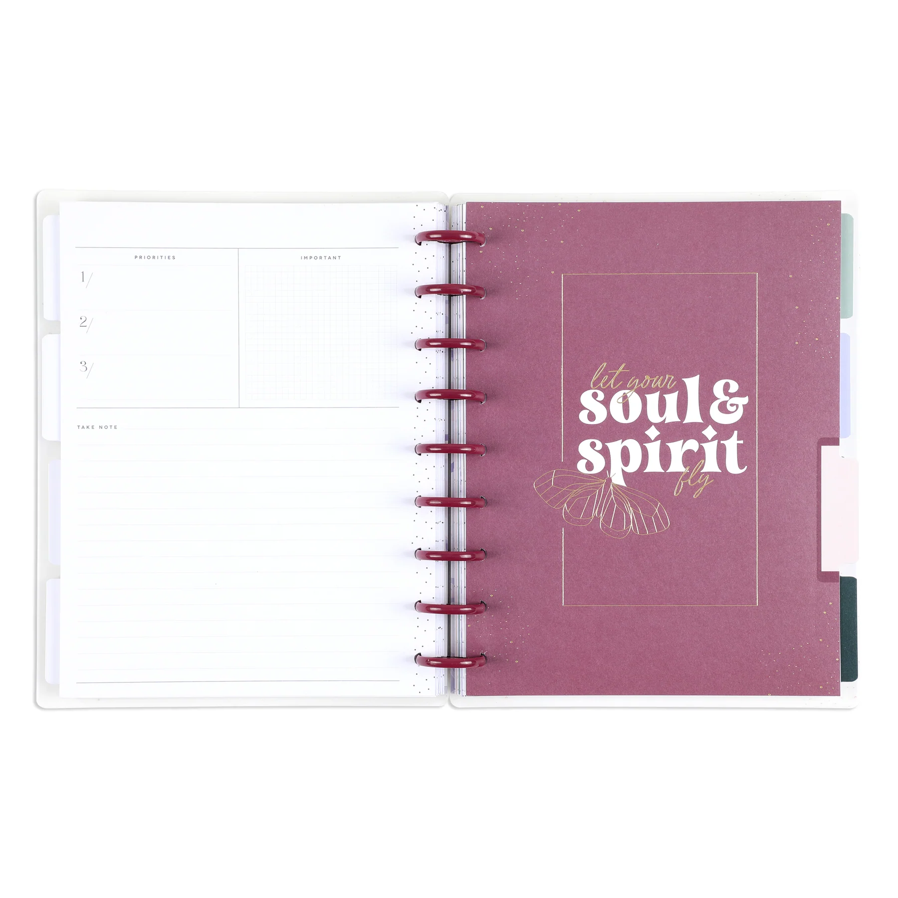 Undated Pressed & Painted Frosted Happy Planner - Classic Vertical Layout - 12 Months - Image 2