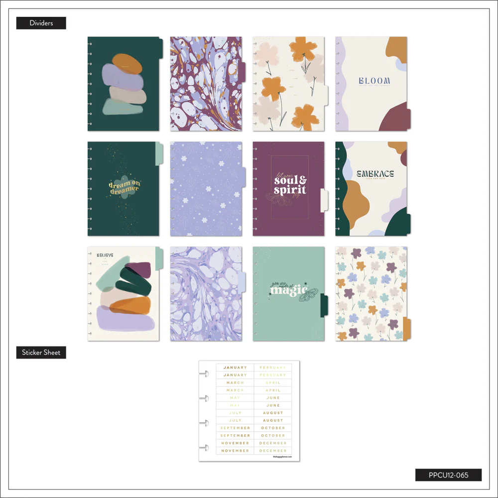 Undated Pressed & Painted Frosted Happy Planner - Classic Vertical Layout - 12 Months - Image 8
