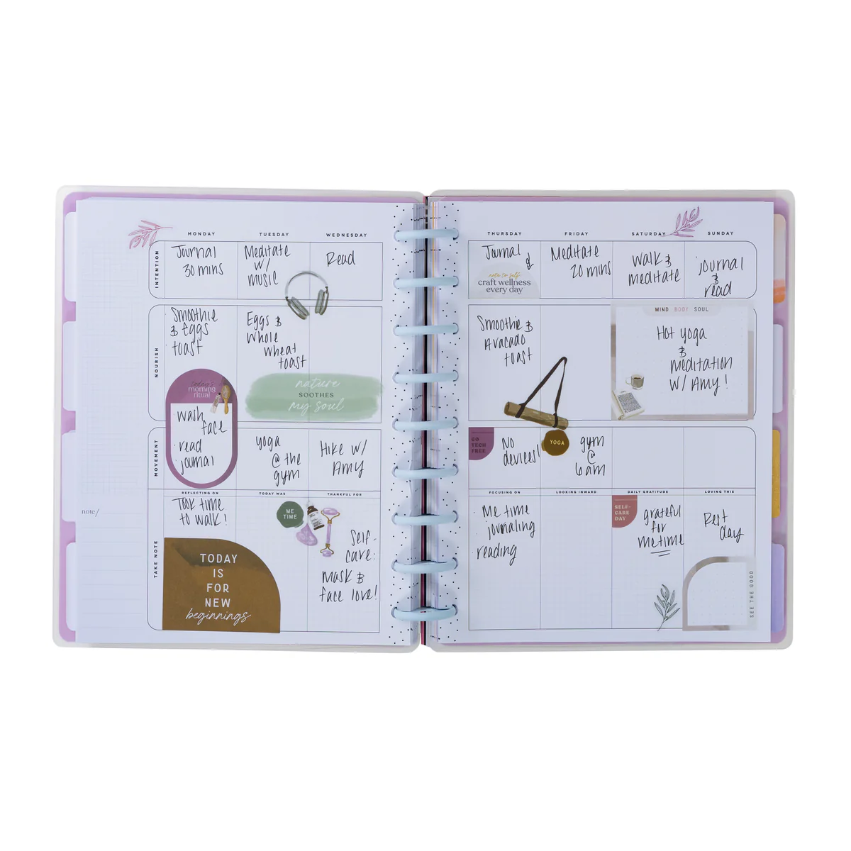 Undated Radiant Soul Customizable Wellness Planner - Classic Wellness Layout - 12 Months - Image 7