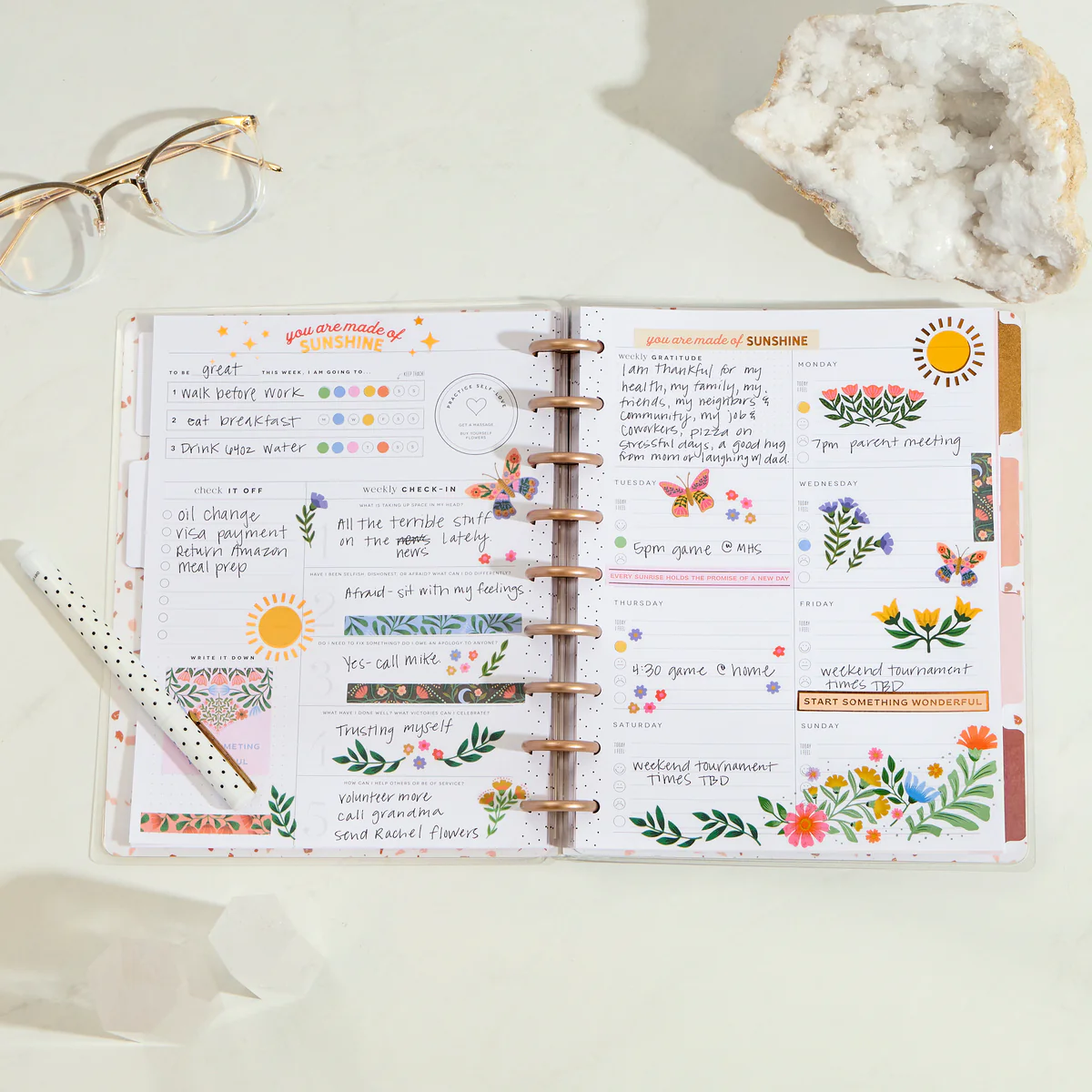 Undated Sand & Stone Customizable Recovery Planner - Classic Recovery Layout - 12 Months - Image 4