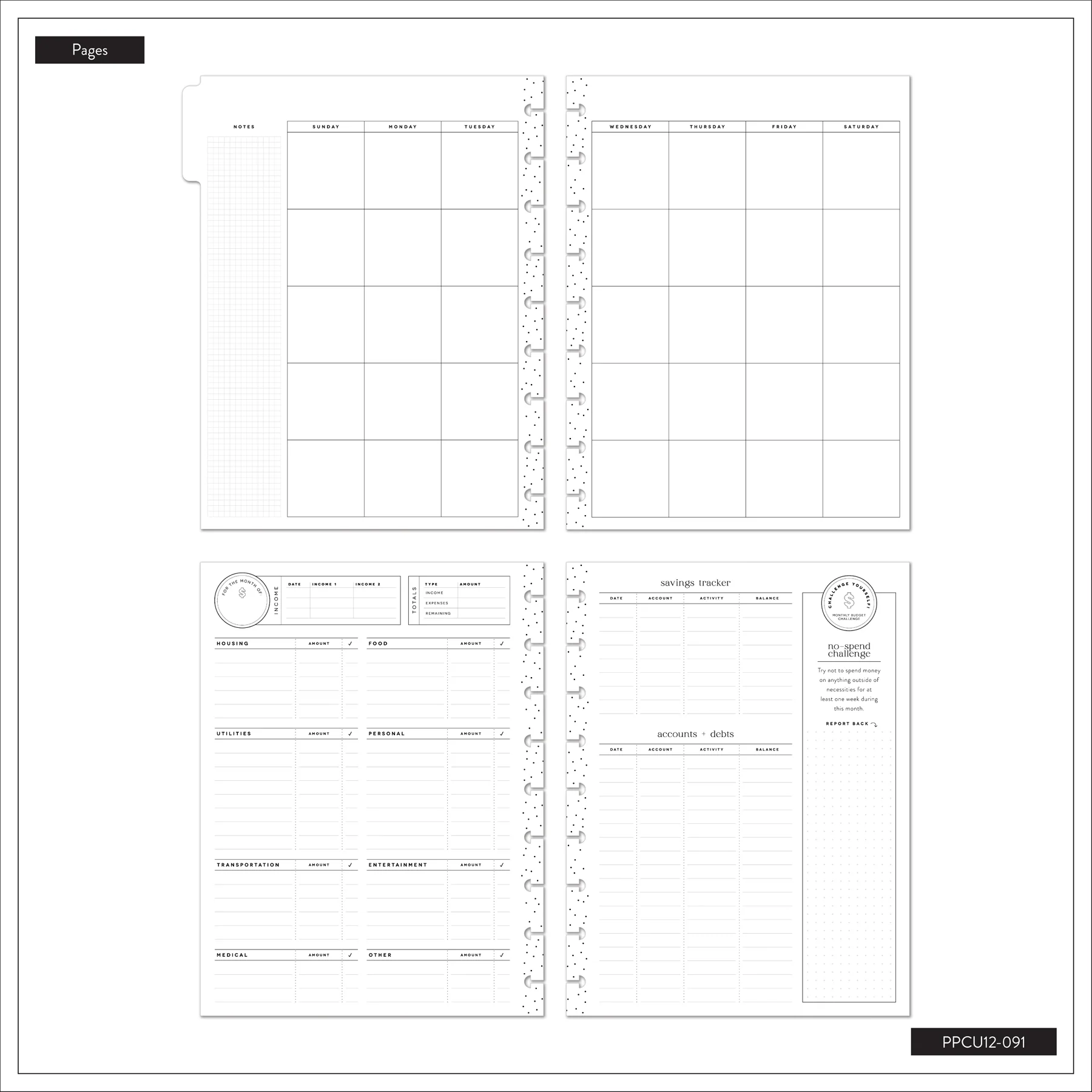 Undated Savvy Budgeter Customizable Budget Planner - Classic Budget Layout - 12 Months - Image 21