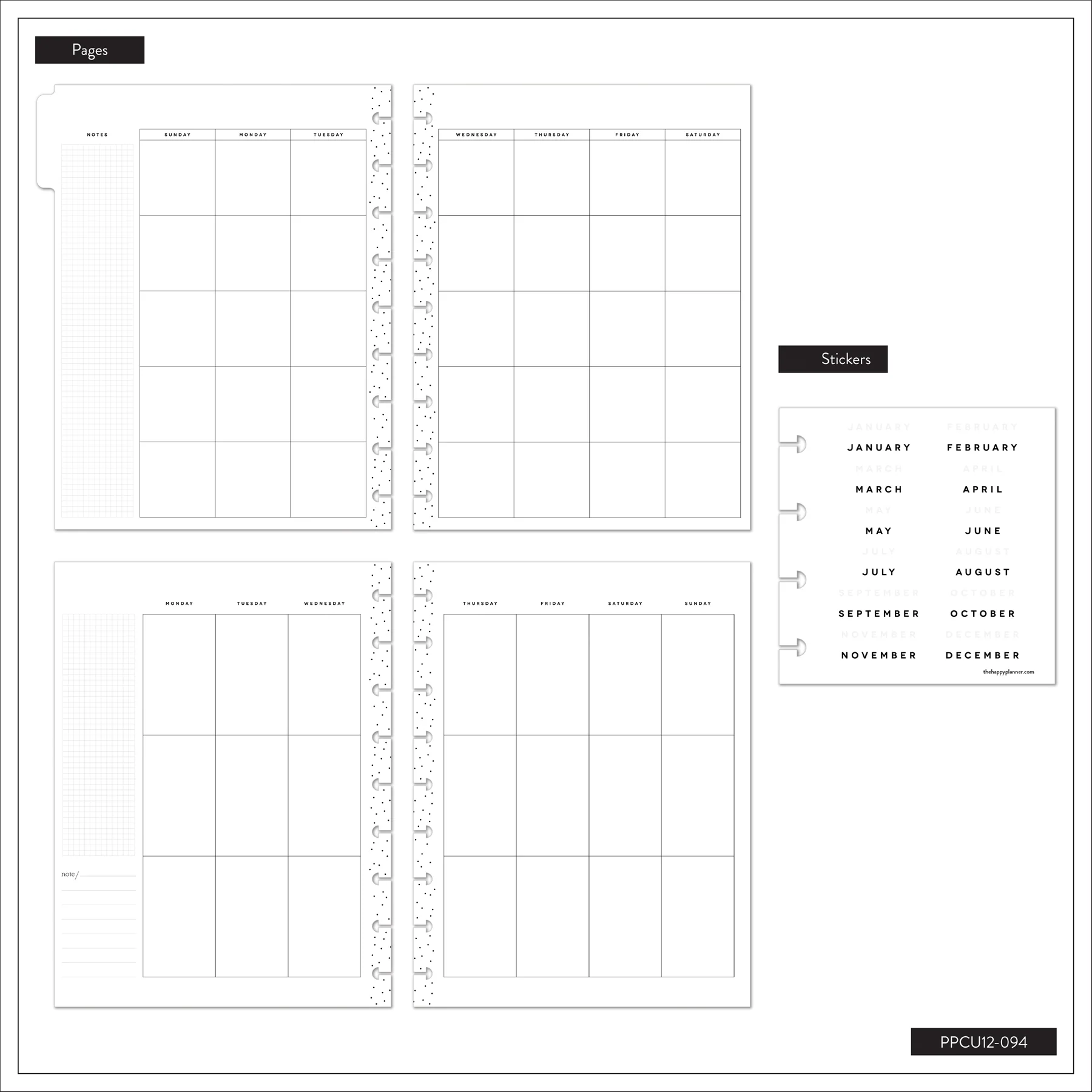 Undated See the Good Customizable Planner - Classic Vertical Layout - 12 Months - Image 14