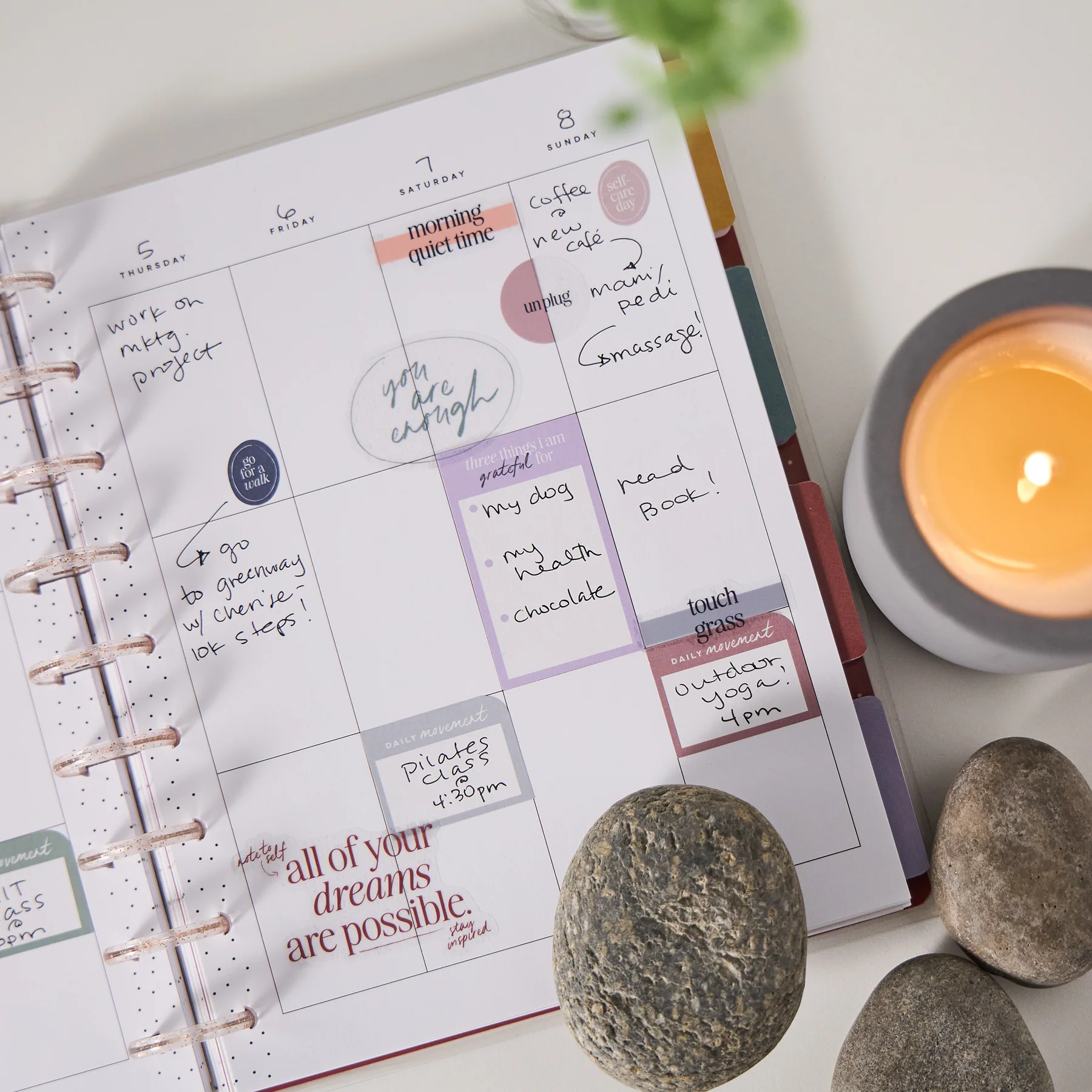 Undated See the Good Customizable Planner - Classic Vertical Layout - 12 Months - Image 5
