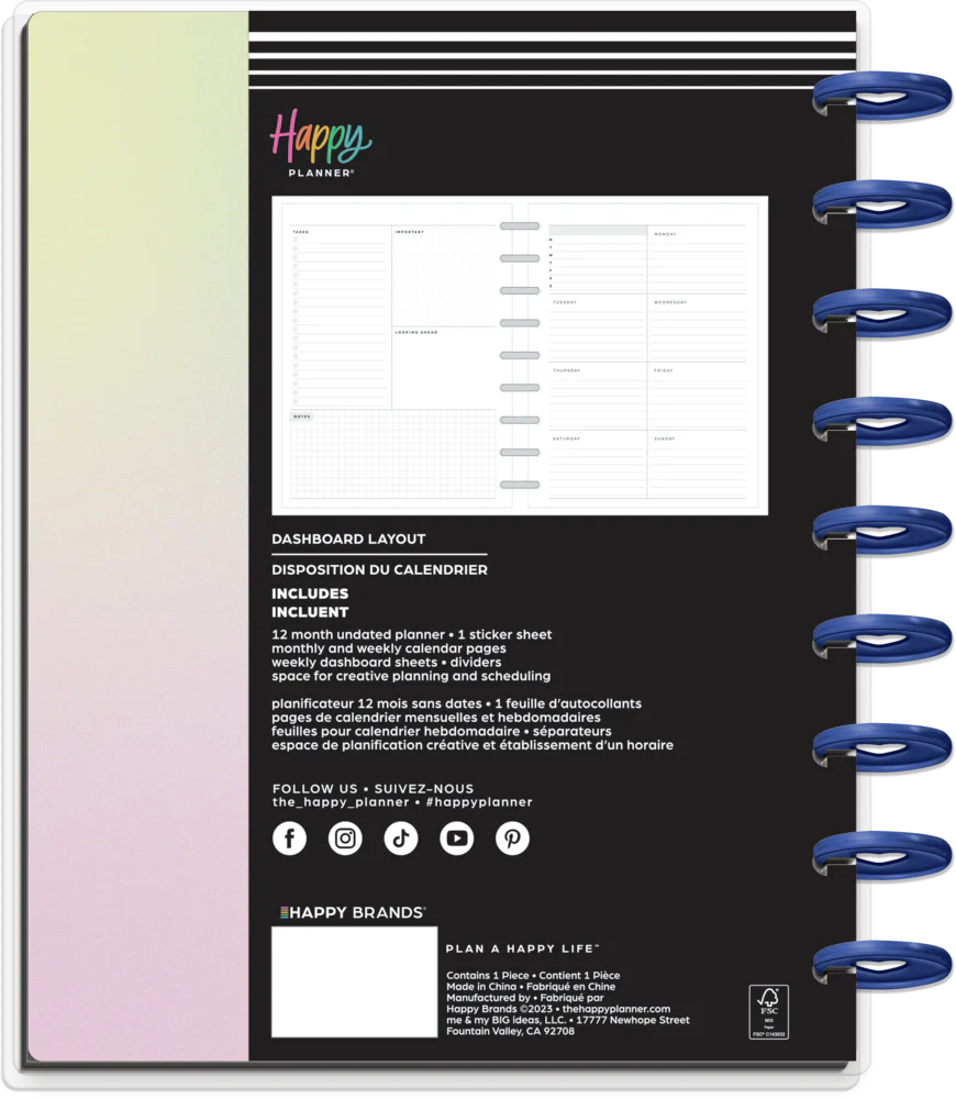 Undated Seeds of Joy Happy Planner - Classic Dashboard Layout - 12 Months - Image 10