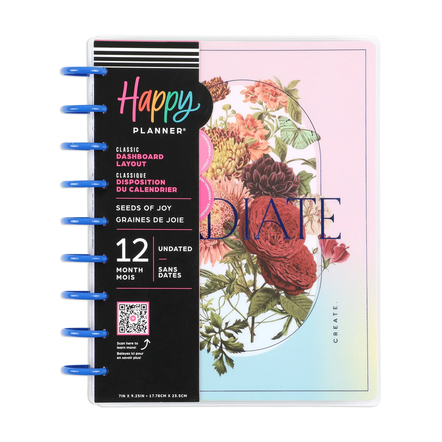 Undated Seeds of Joy Happy Planner - Classic Dashboard Layout - 12 Months - Image 9