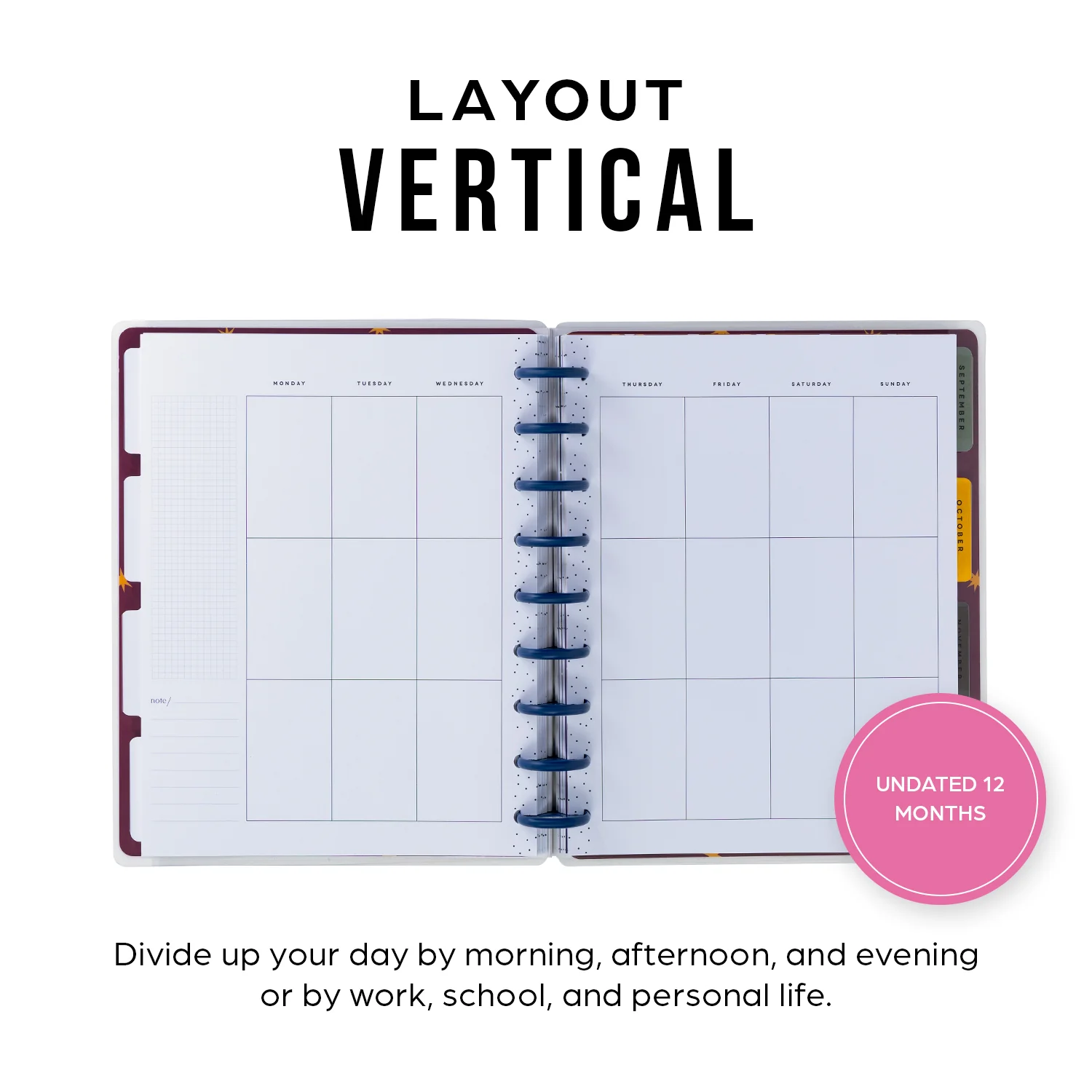 Undated Share Your Magic Customizable Planner - Classic Vertical Layout - 12 Months - Image 5
