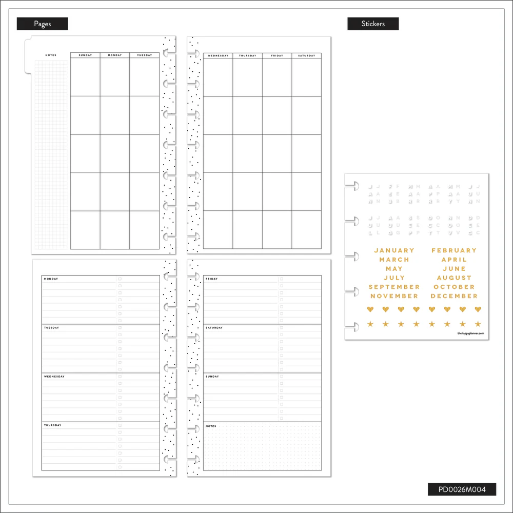 Undated Share Your Magic Customizable Planner - Mini Horizontal Layout - 12 Months - Image 12