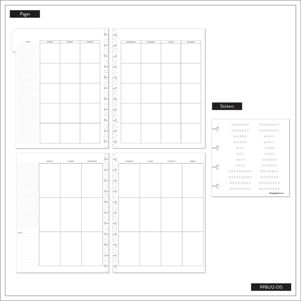 Undated Simple Joys Happy Planner - Big Vertical Layout - 12 Months - Image 10