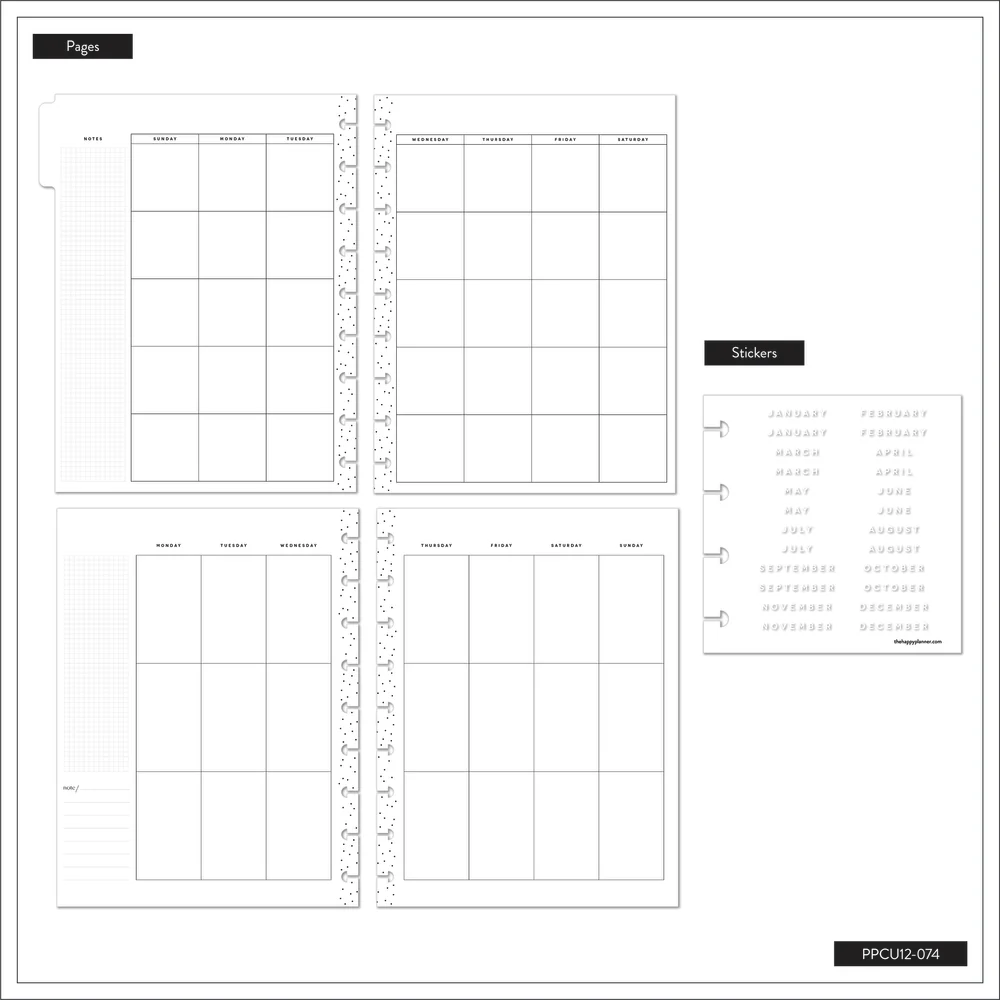 Undated Simple Joys Happy Planner - Classic Vertical Layout - 12 Months - Image 10