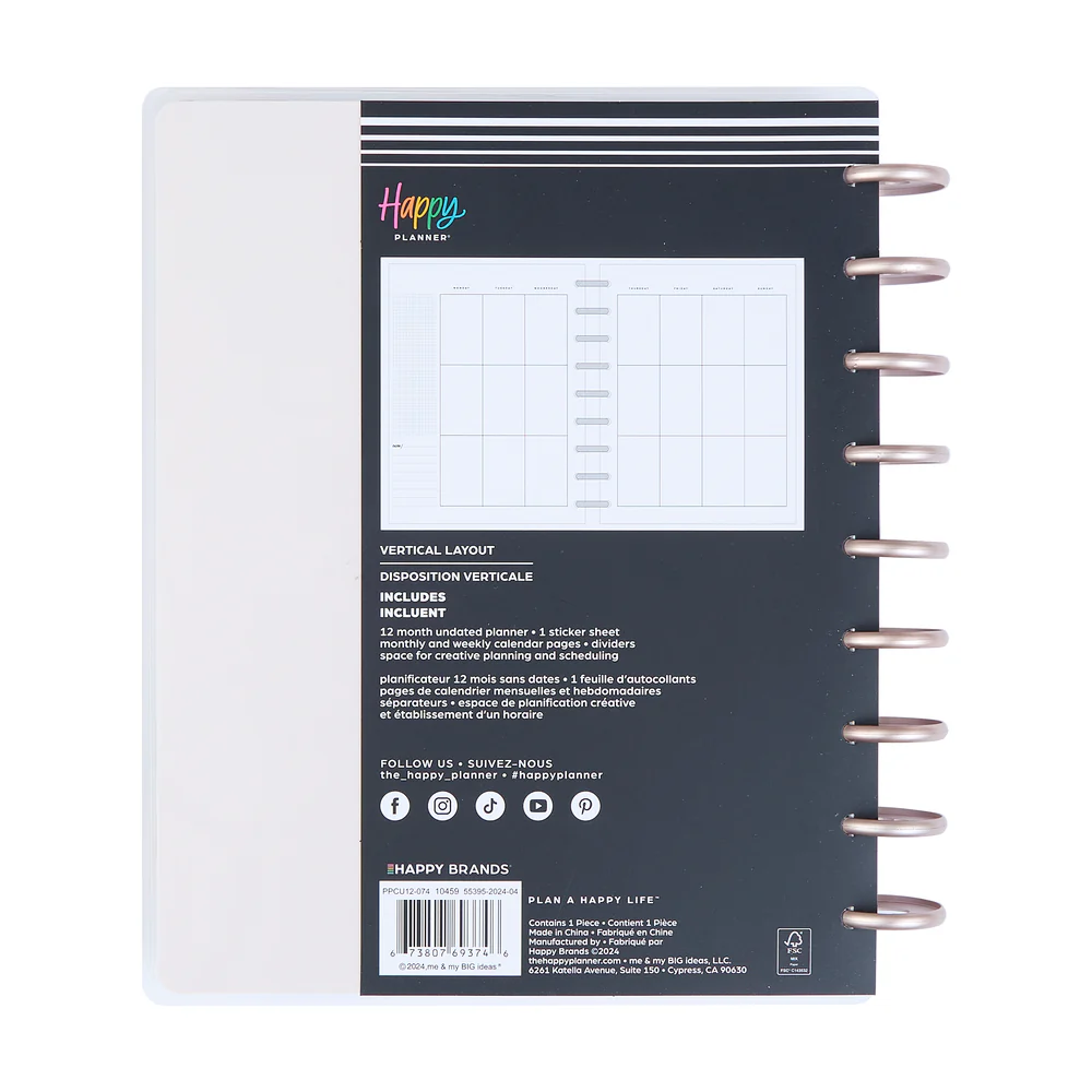 Undated Simple Joys Happy Planner - Classic Vertical Layout - 12 Months - Image 11