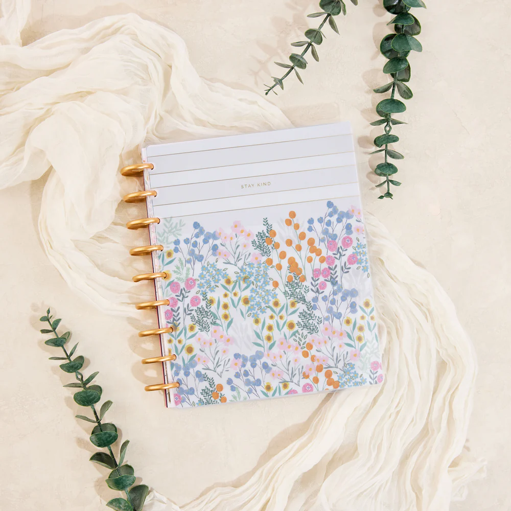 Undated Soft Florals Happy Planner - Classic Dashboard Layout - 12 Months - Image 4
