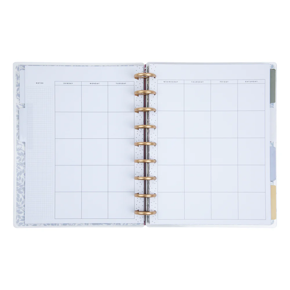 Undated Soft Florals Happy Planner - Classic Dashboard Layout - 12 Months - Image 5