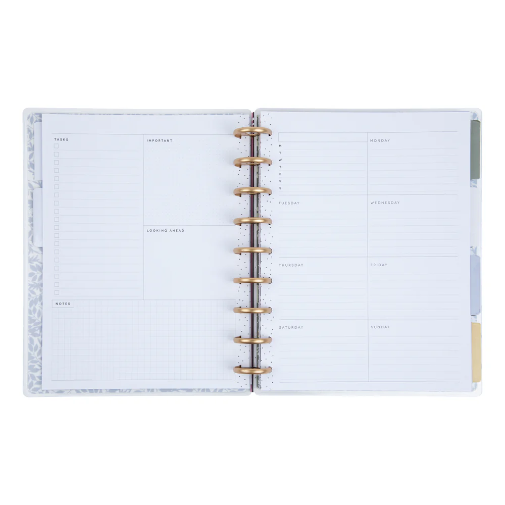 Undated Soft Florals Happy Planner - Classic Dashboard Layout - 12 Months - Image 6