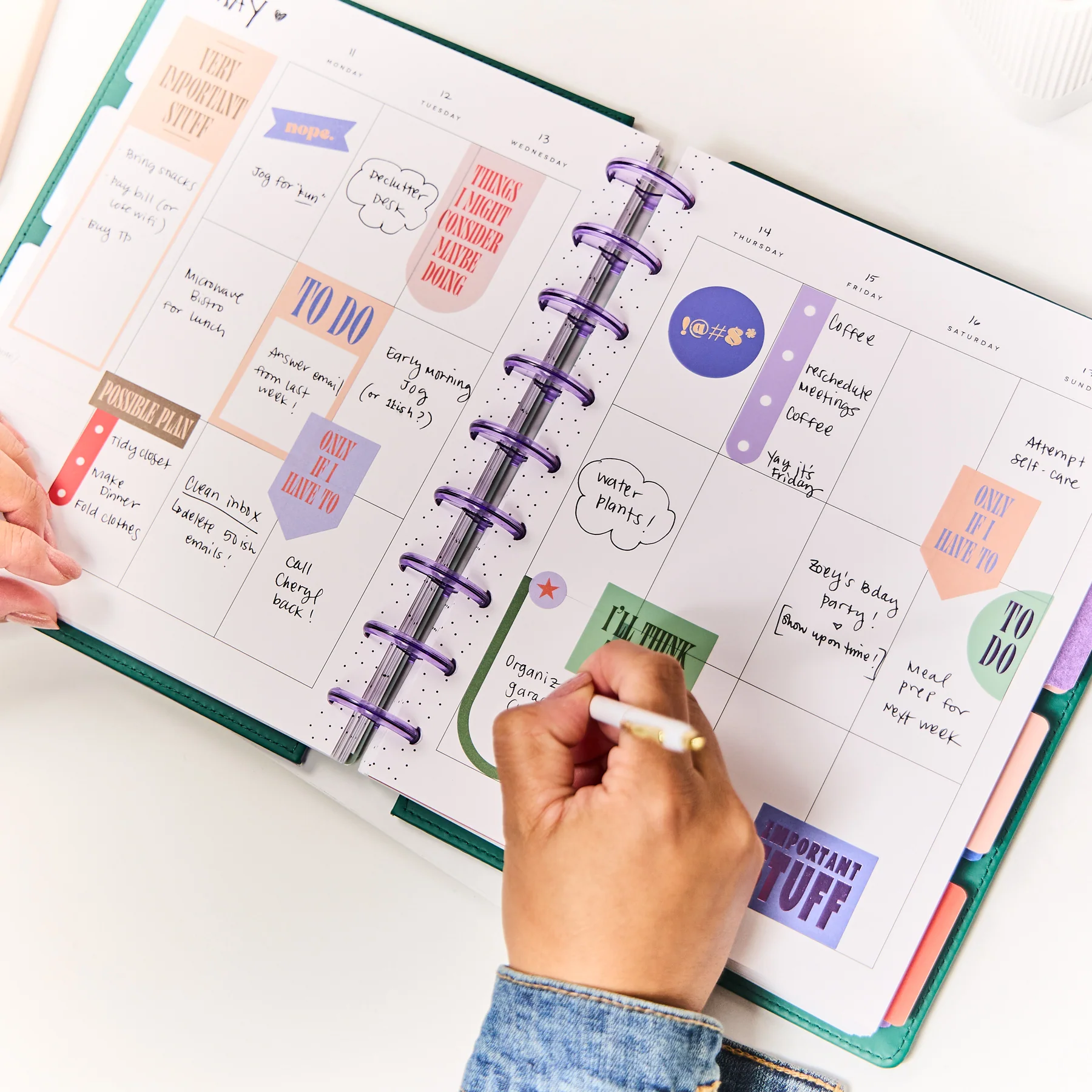 Undated SPECIALTY Current Mood Customizable Planner - Classic Vertical Layout - 12 Months - Image 3