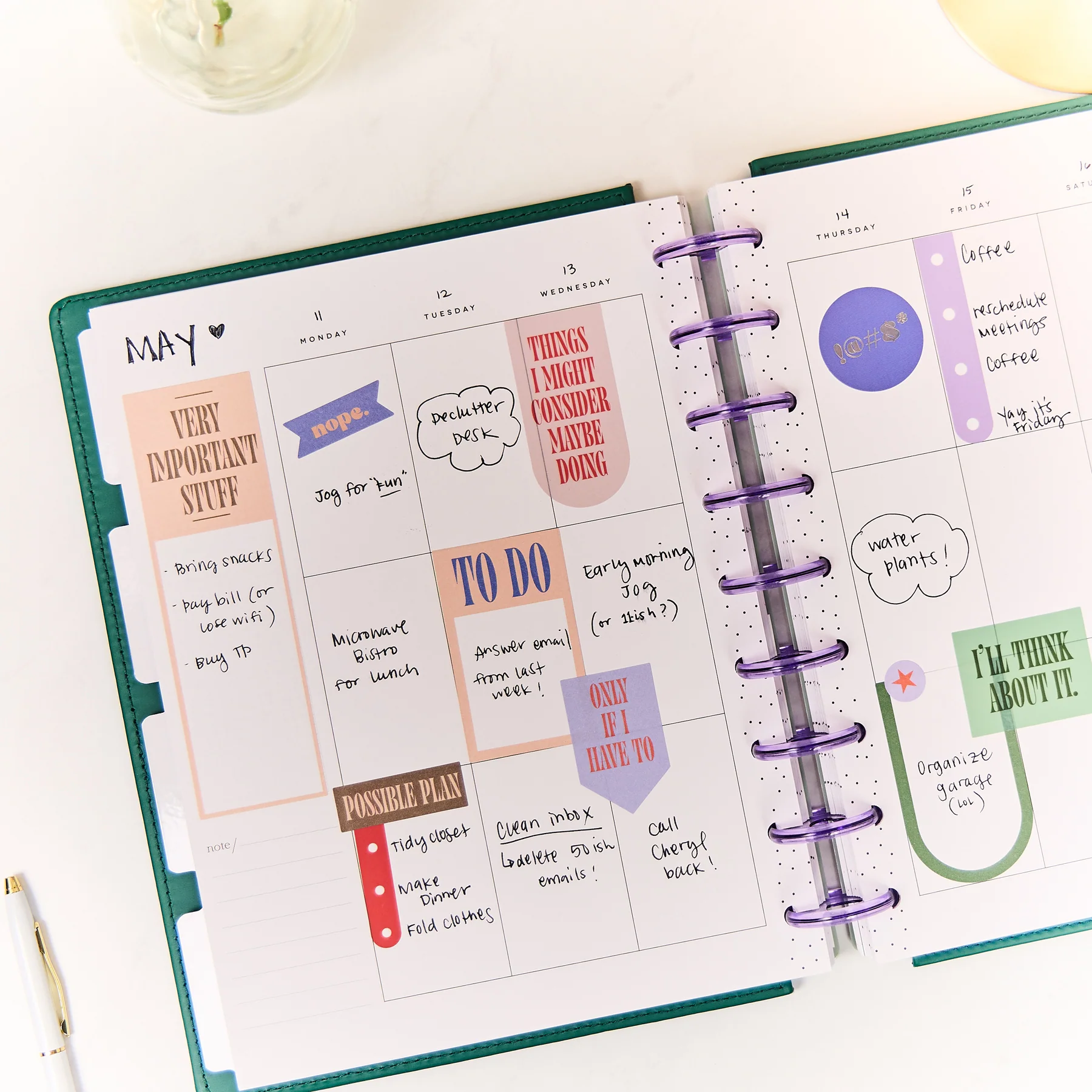 Undated SPECIALTY Current Mood Customizable Planner - Classic Vertical Layout - 12 Months - Image 7