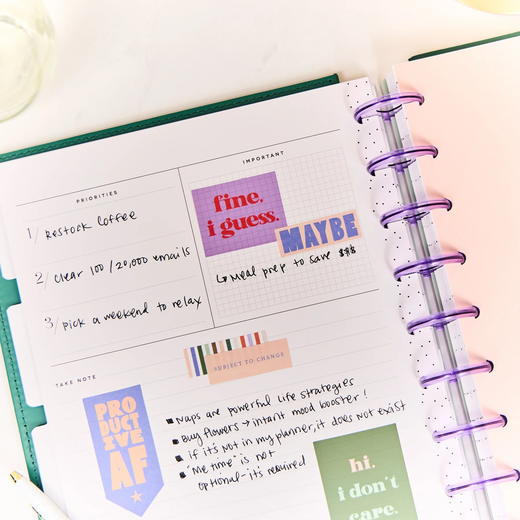 Undated SPECIALTY Current Mood Customizable Planner - Classic Vertical Layout - 12 Months - Image 8