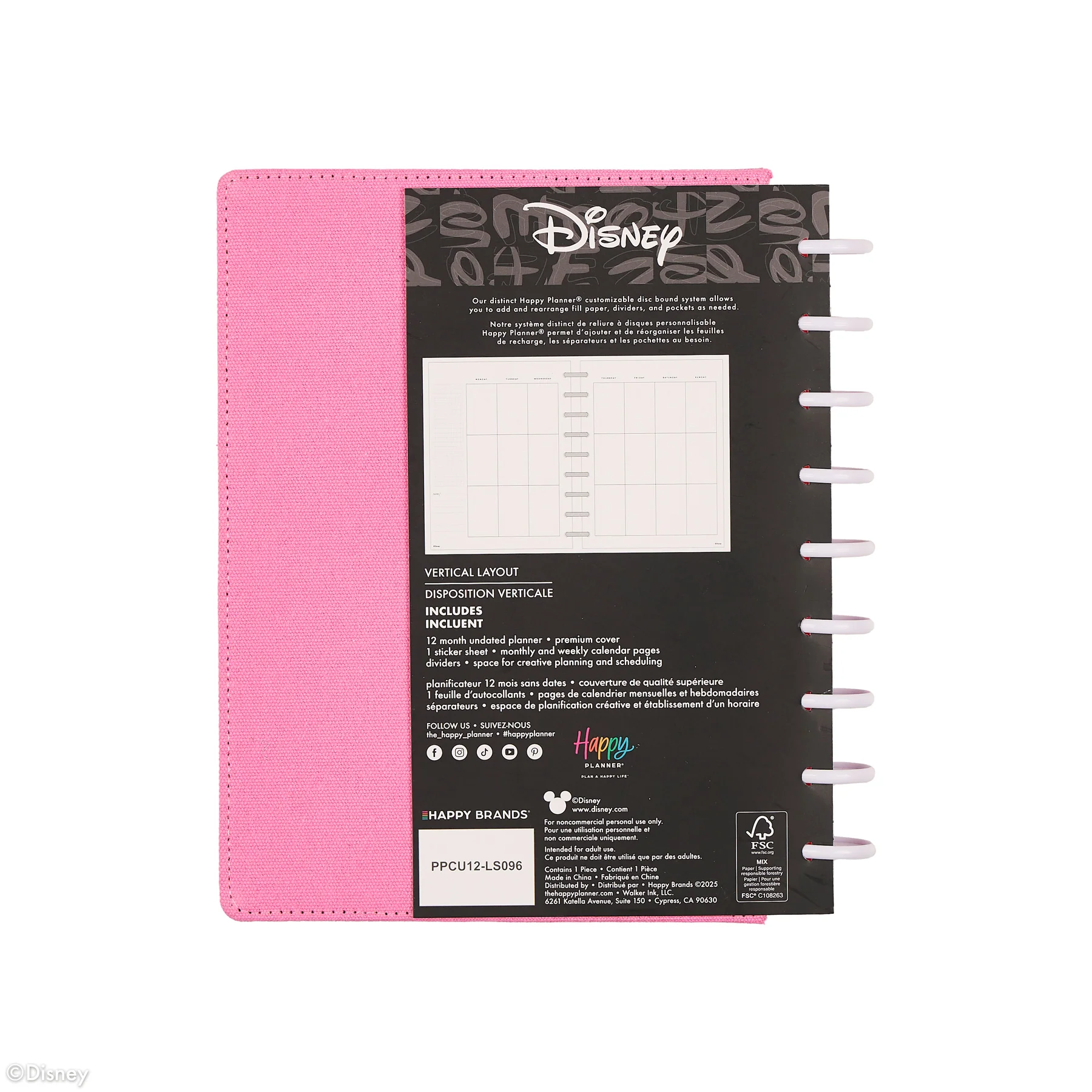 Undated SPECIALTY Disney Minnie Mouse Bow Happy Customizable Planner - Classic Vertical Layout - 12 Months - Image 28