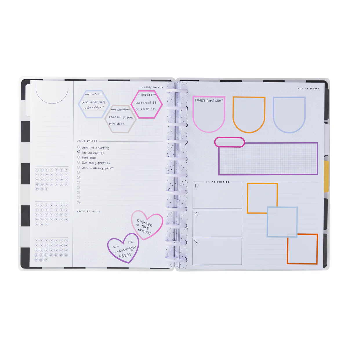 Undated Sweet & Simple Customizable Planner - Big Monthly Layout - 12 Months - Image 7