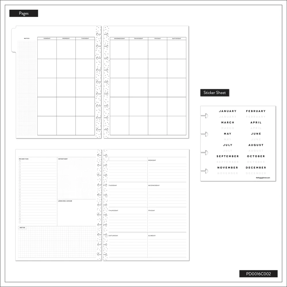 Undated Sweet & Simple Customizable Planner - Classic Dashboard Layout - 12 Months - Image 12