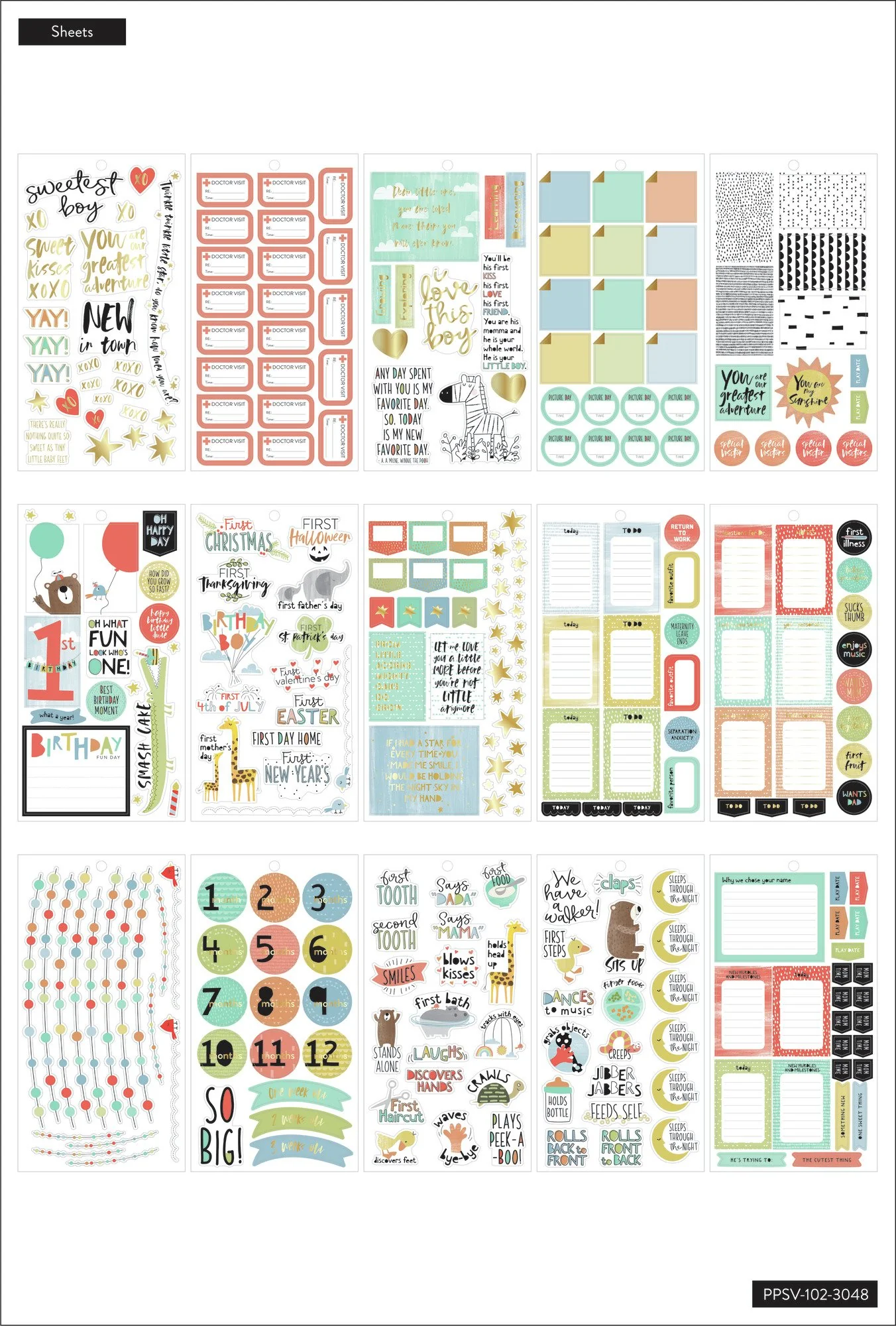 Value Pack Stickers - Baby Boy - Image 3