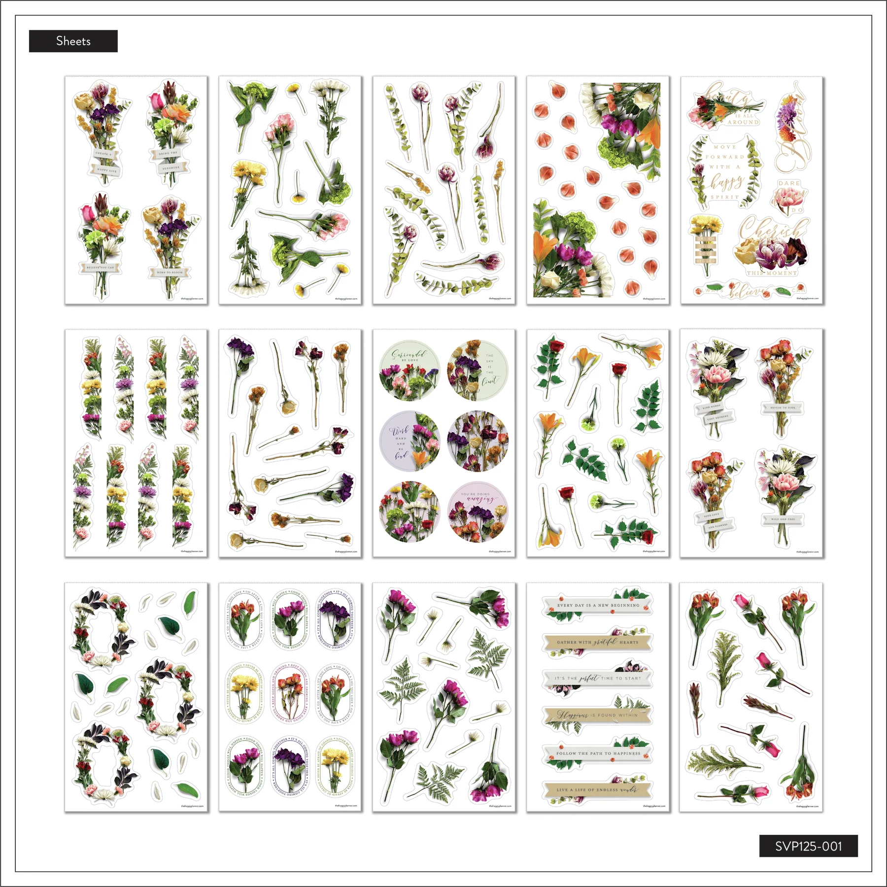 Value Pack Stickers - Beautiful Blooms Florals - Image 5