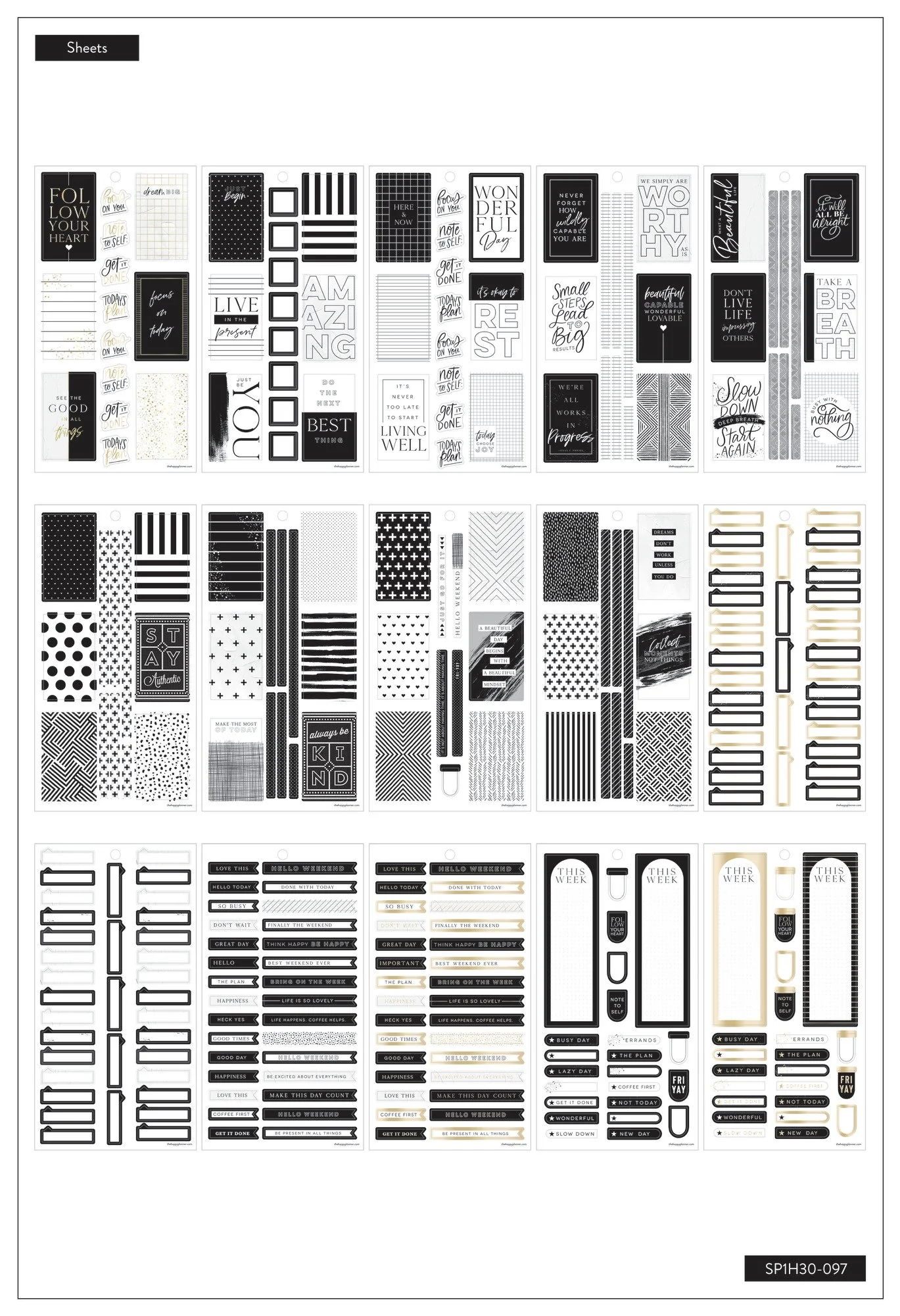 Value Pack Stickers - Black & White - Image 4