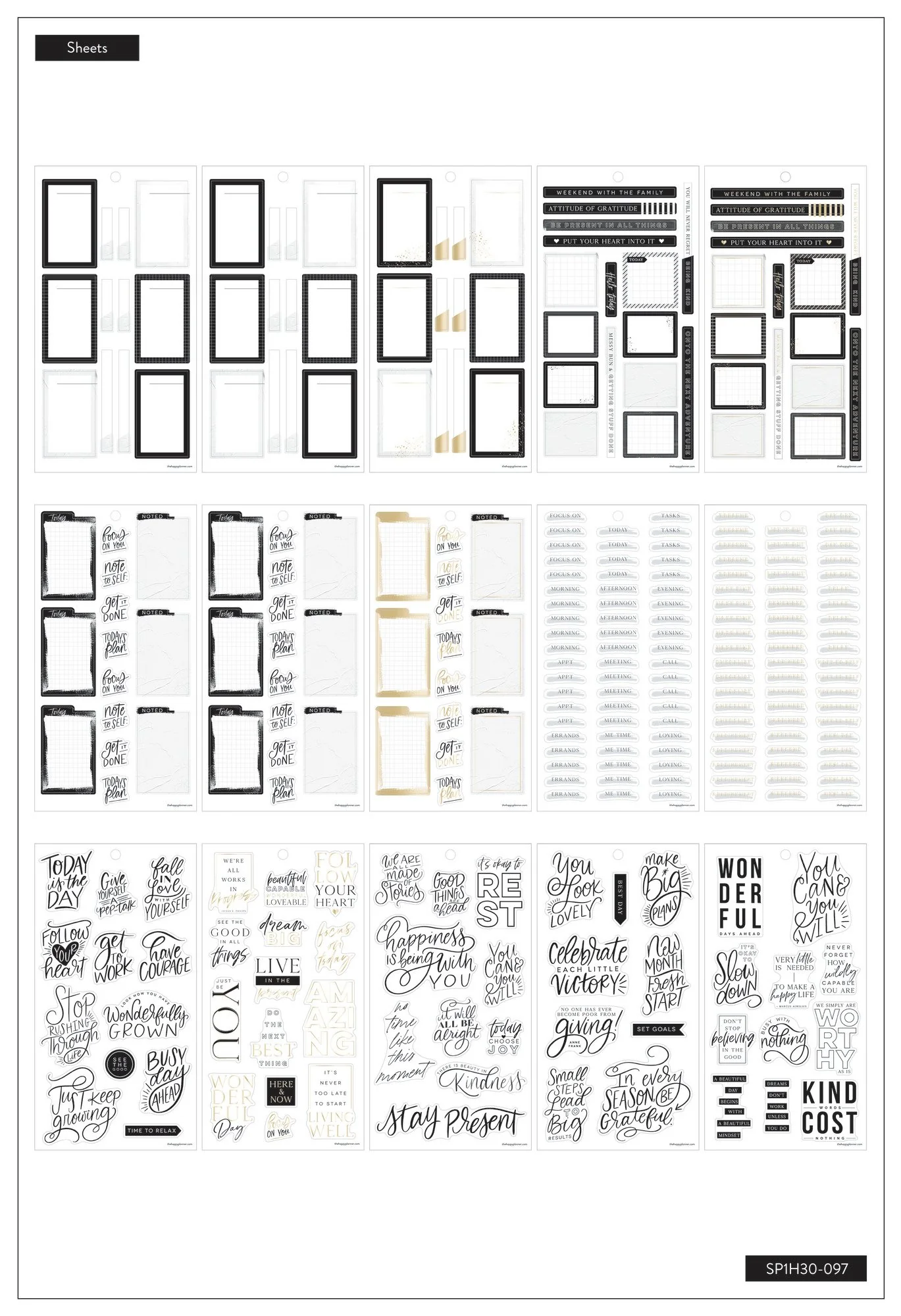 Value Pack Stickers - Black & White - Image 5