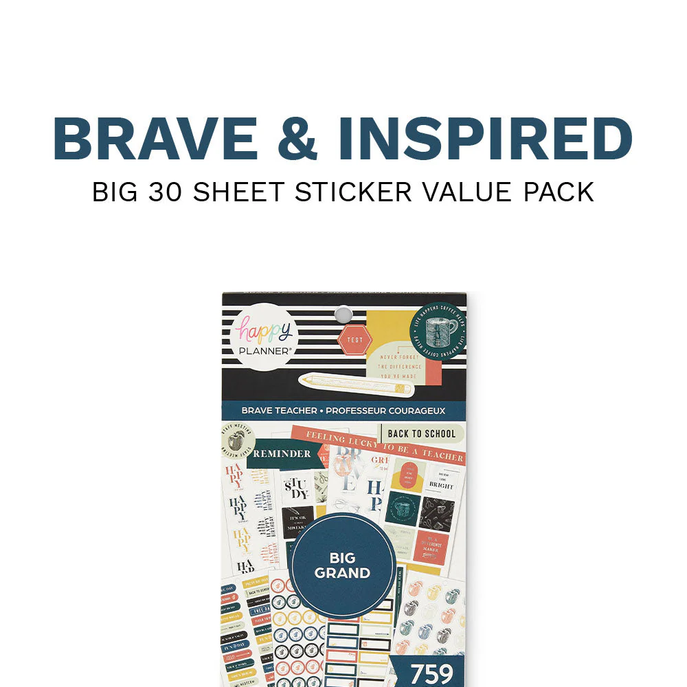 Value Pack Stickers Brave & Inspired Teacher - Big - Image 6
