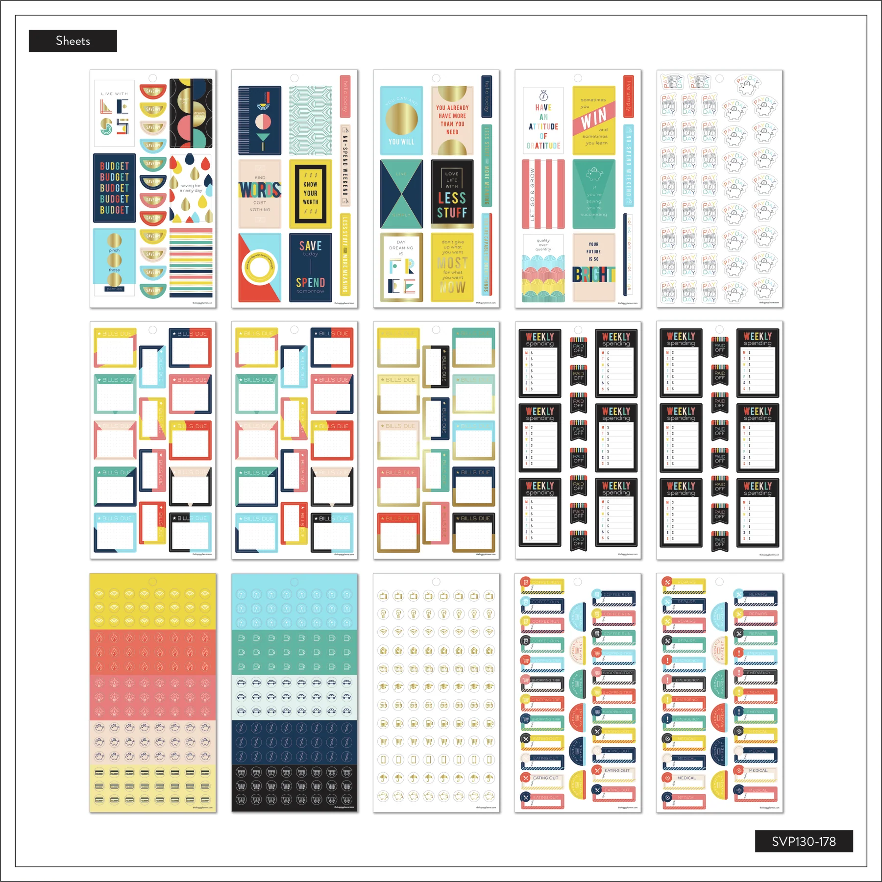 Value Pack Stickers - Bright Retro Budget - Image 6