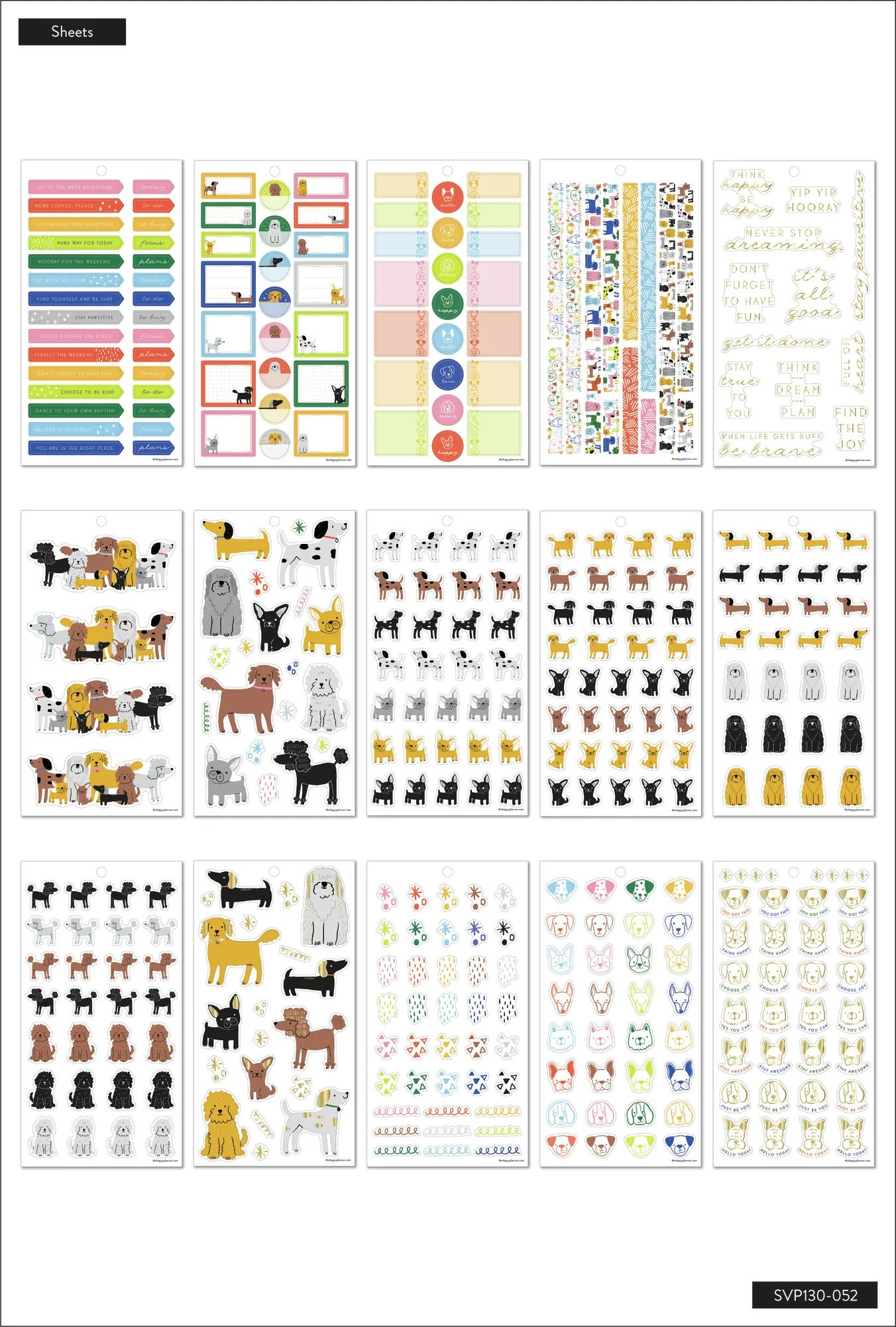 Value Pack Stickers - Colorful Dogs - Image 4