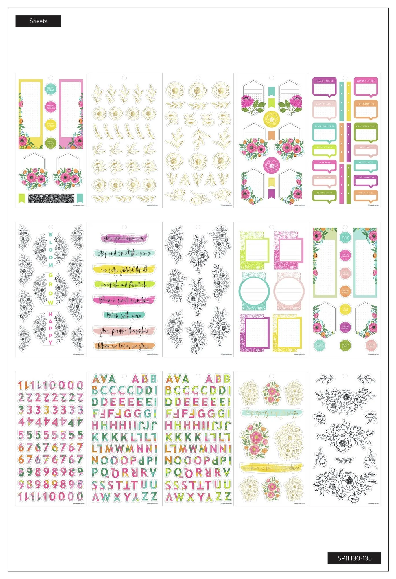 Value Pack Stickers - Colorful Florals - Image 5
