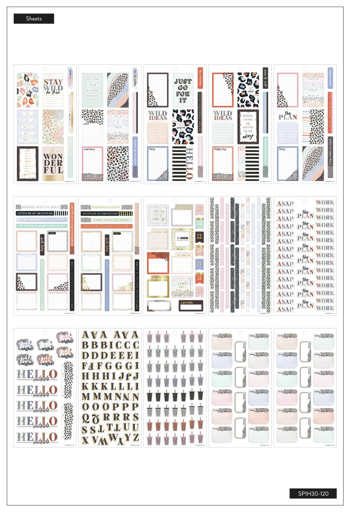 Value Pack Stickers - Colorful Leopard - Image 5