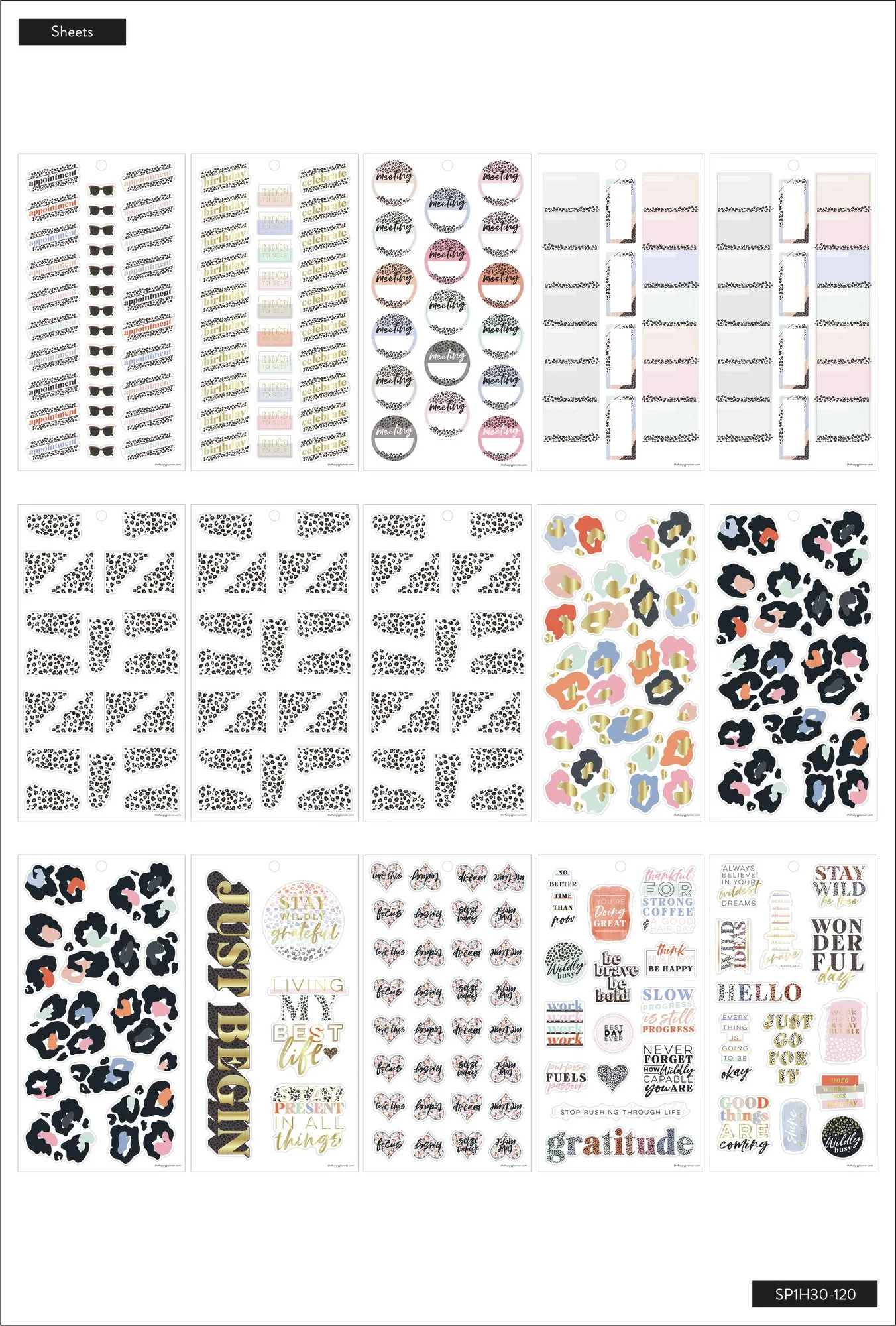 Value Pack Stickers - Colorful Leopard - Image 6