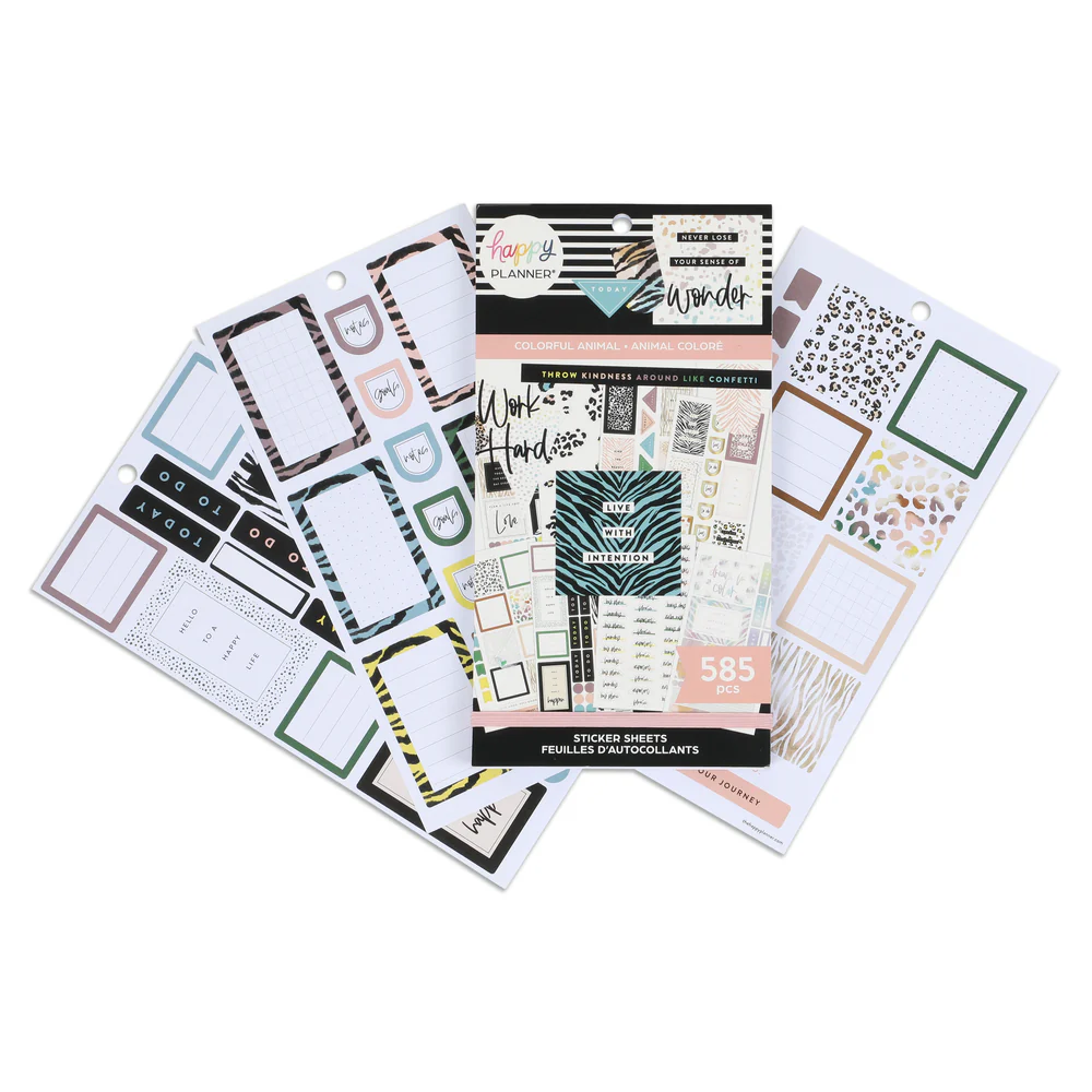 Value Pack Stickers - Colorful Safari Animal Print - Image 2