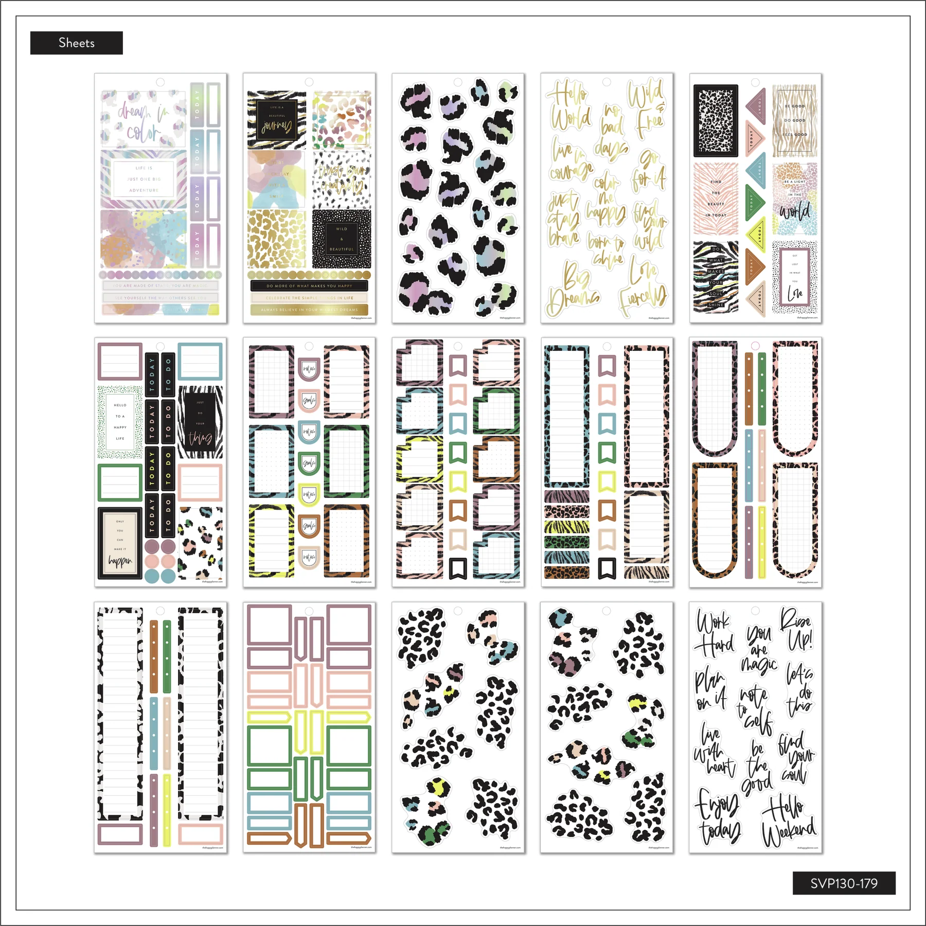 Value Pack Stickers - Colorful Safari Animal Print - Image 6