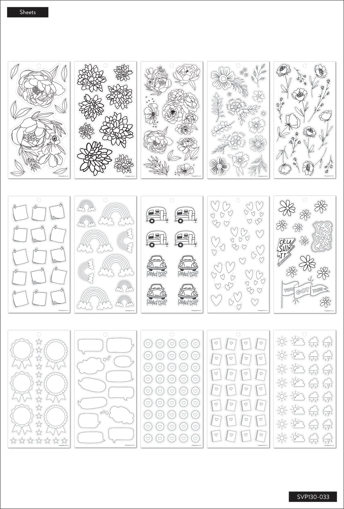 Value Pack Stickers - Color Your Own - Image 4