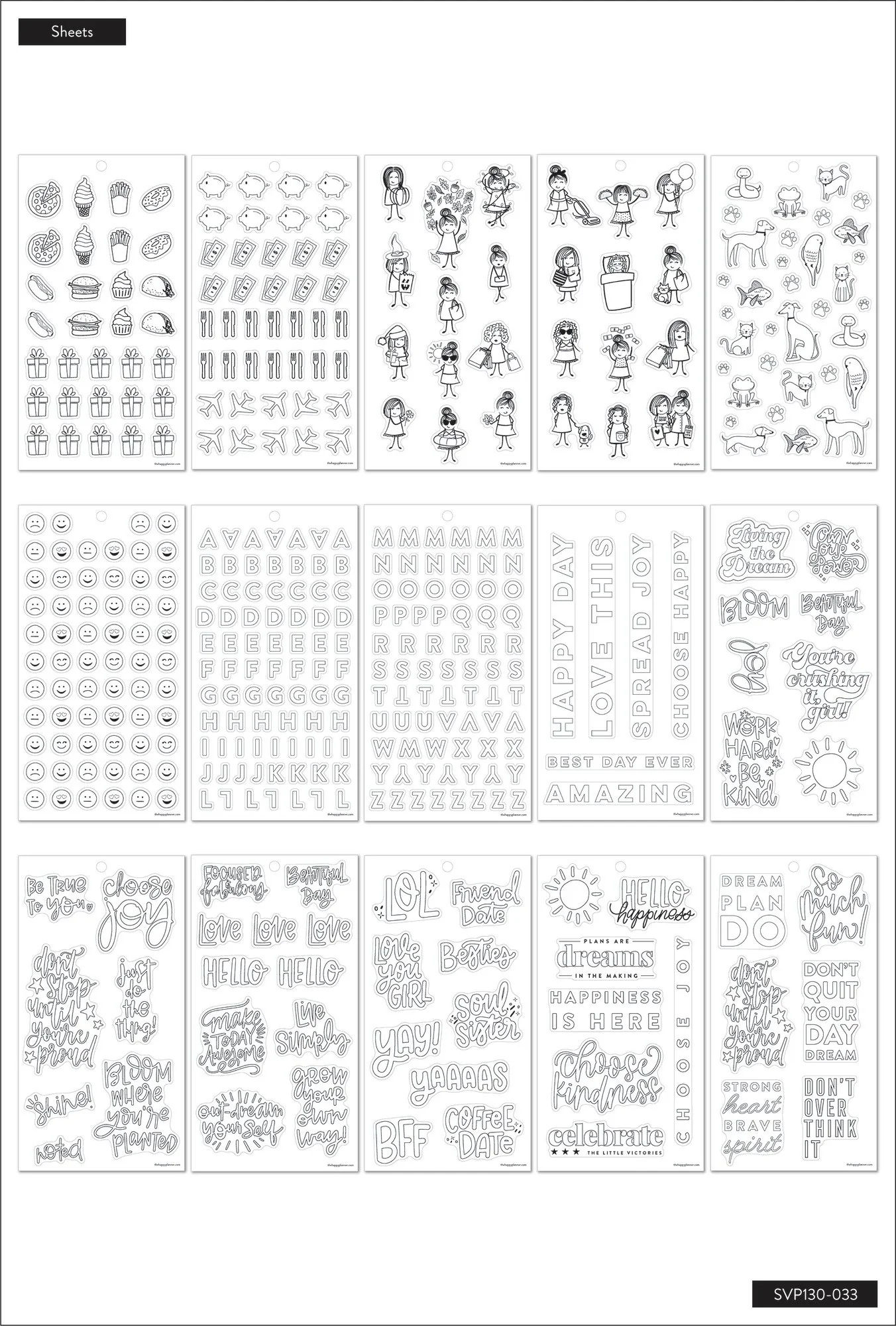 Value Pack Stickers - Color Your Own - Image 5