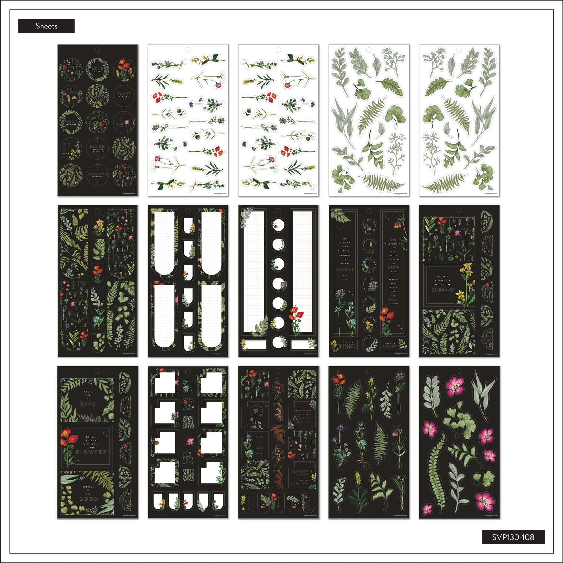 Value Pack Stickers - Deep Botanicals Floral - Image 5