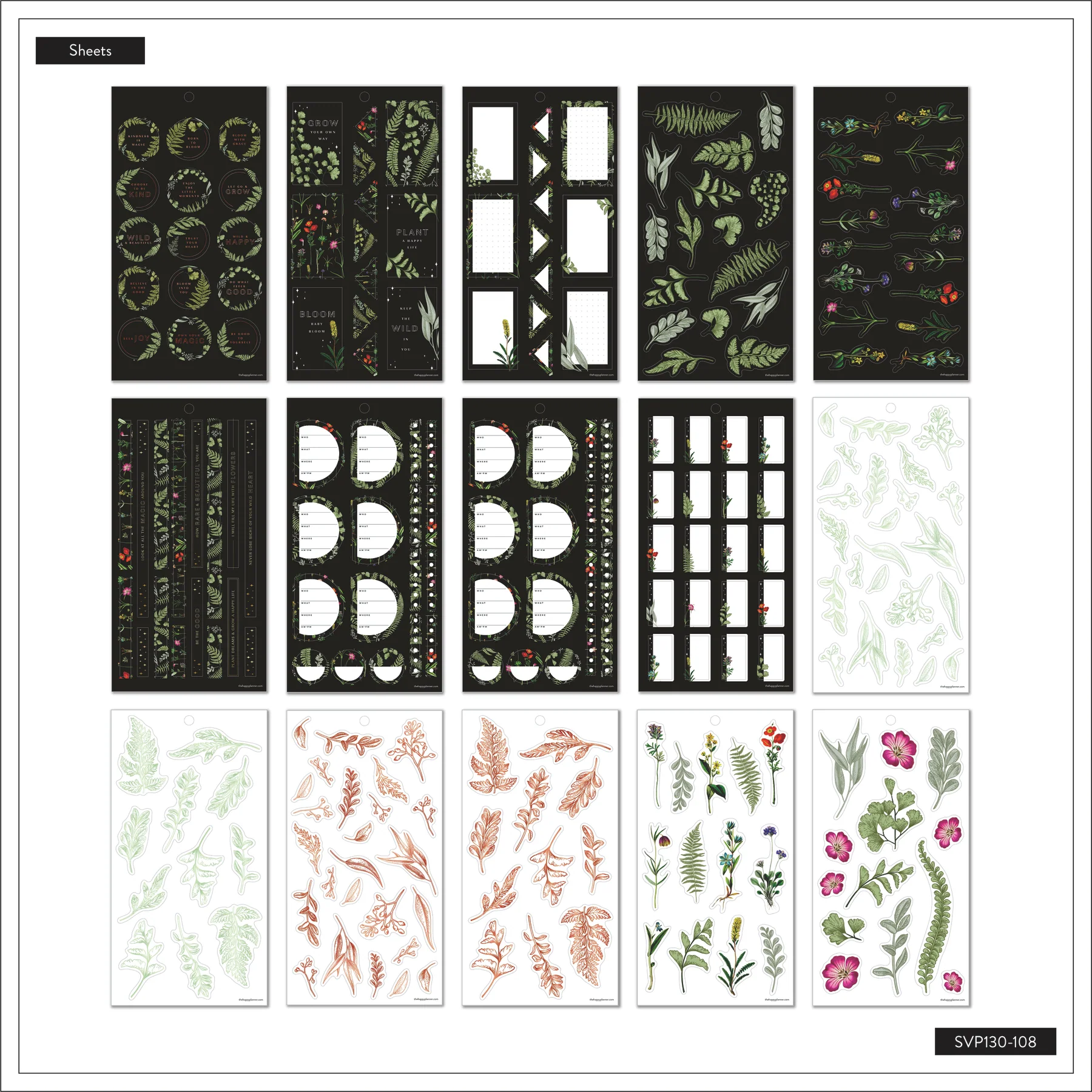 Value Pack Stickers - Deep Botanicals Floral - Image 6