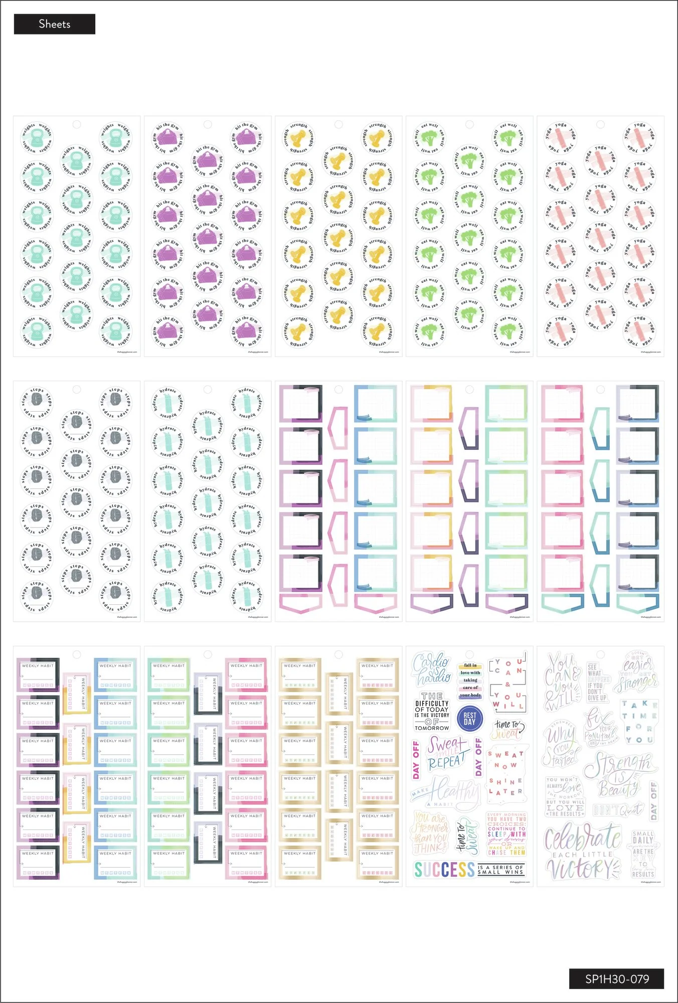Value Pack Stickers - Fitness Don't Give Up - Image 3