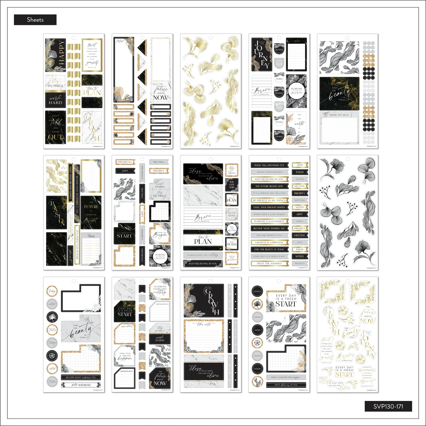 Value Pack Stickers - Gold & Black - Image 5