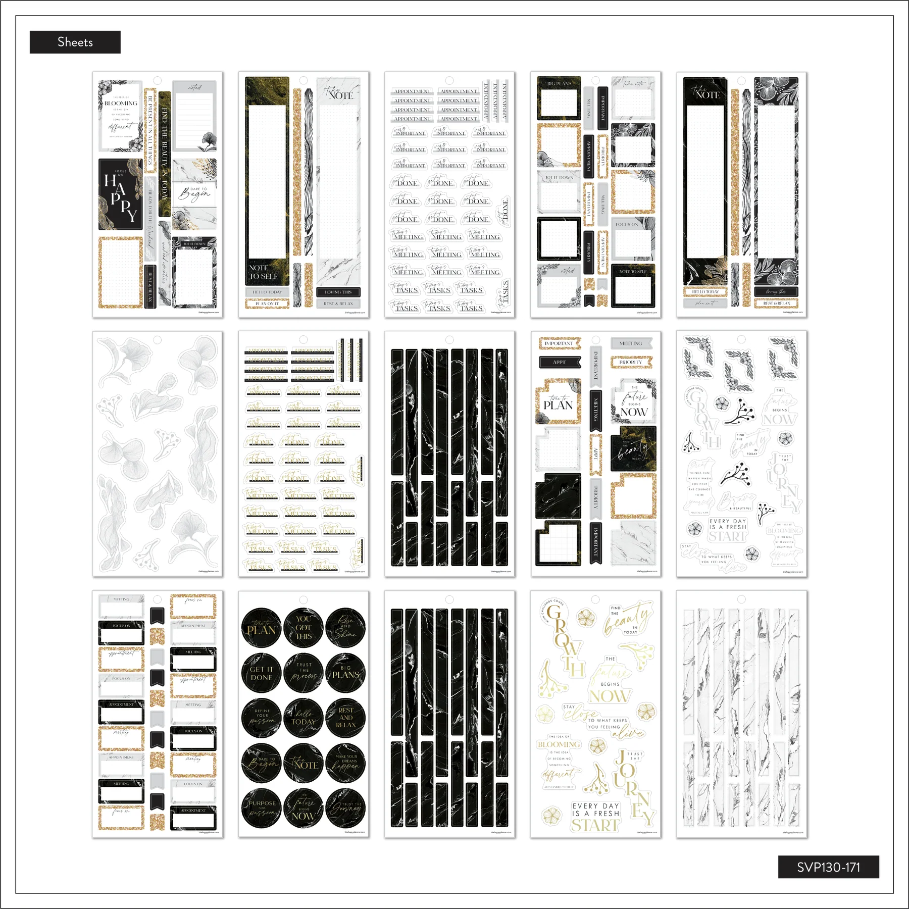 Value Pack Stickers - Gold & Black - Image 6