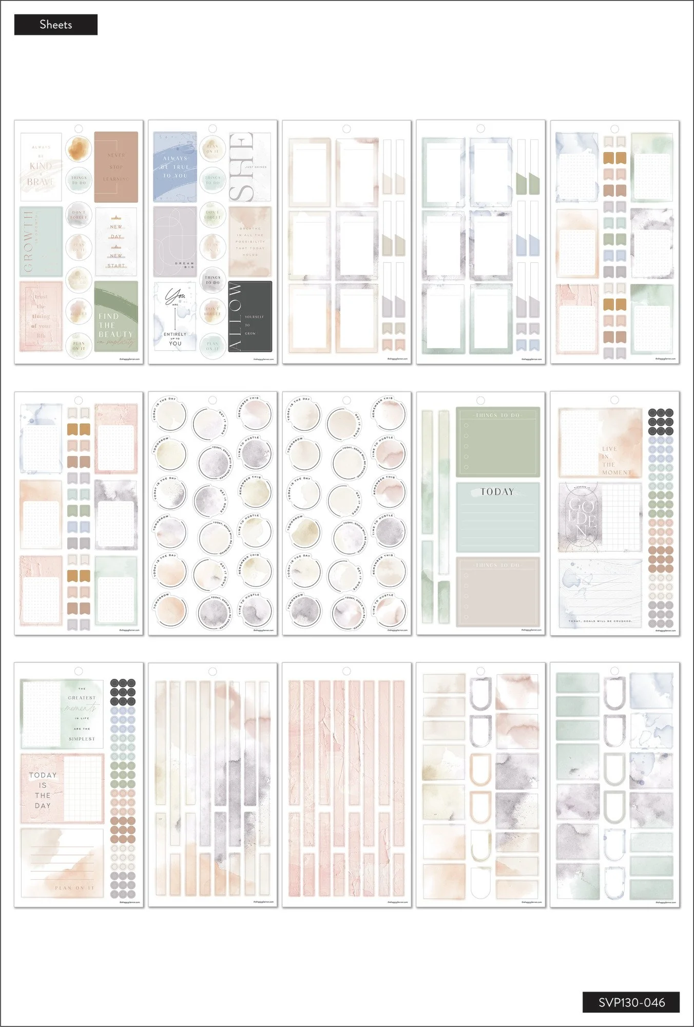 Value Pack Stickers - Neutral Watercolors - Image 5