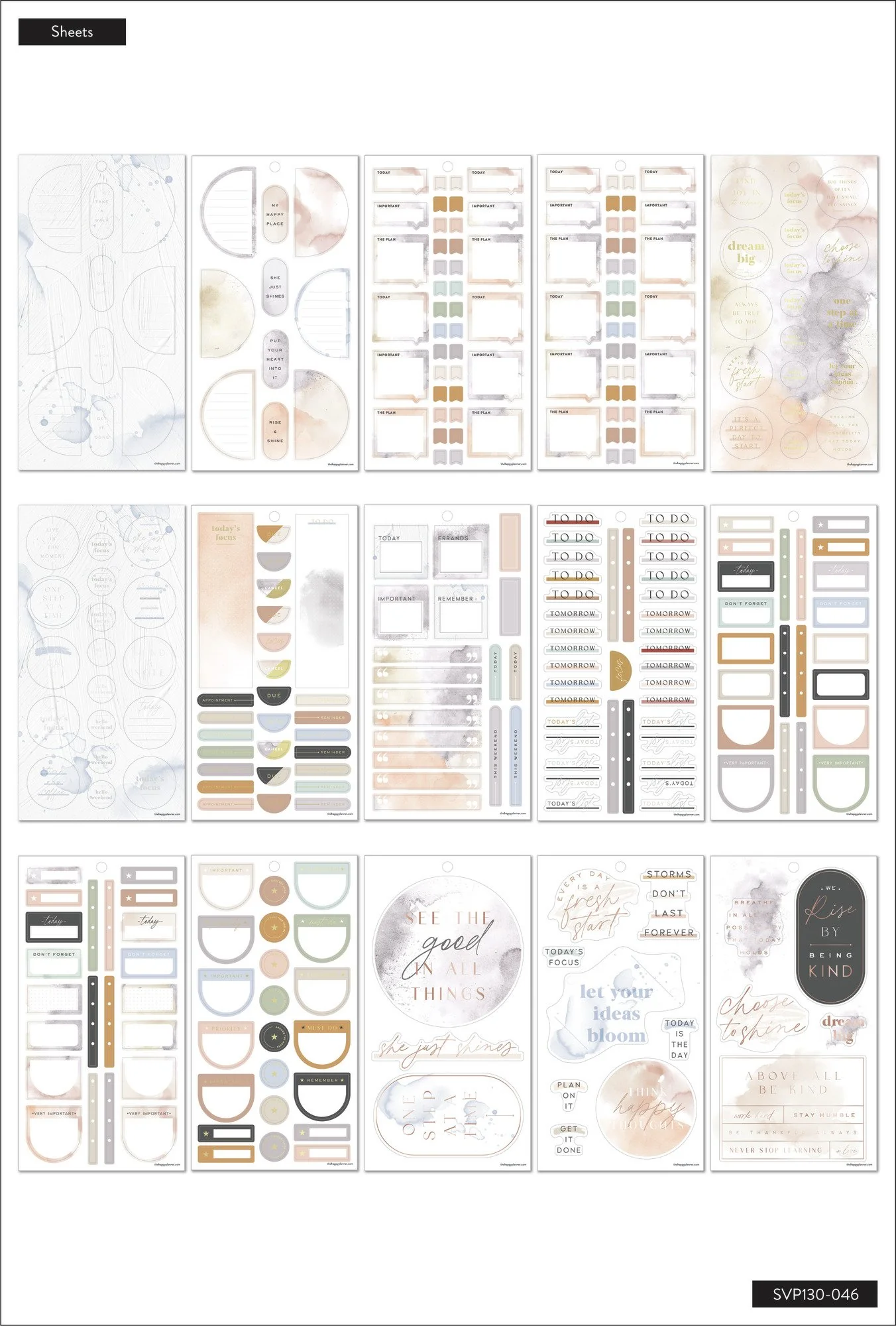 Value Pack Stickers - Neutral Watercolors - Image 6