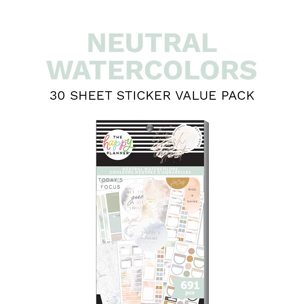 Value Pack Stickers - Neutral Watercolors - Image 7